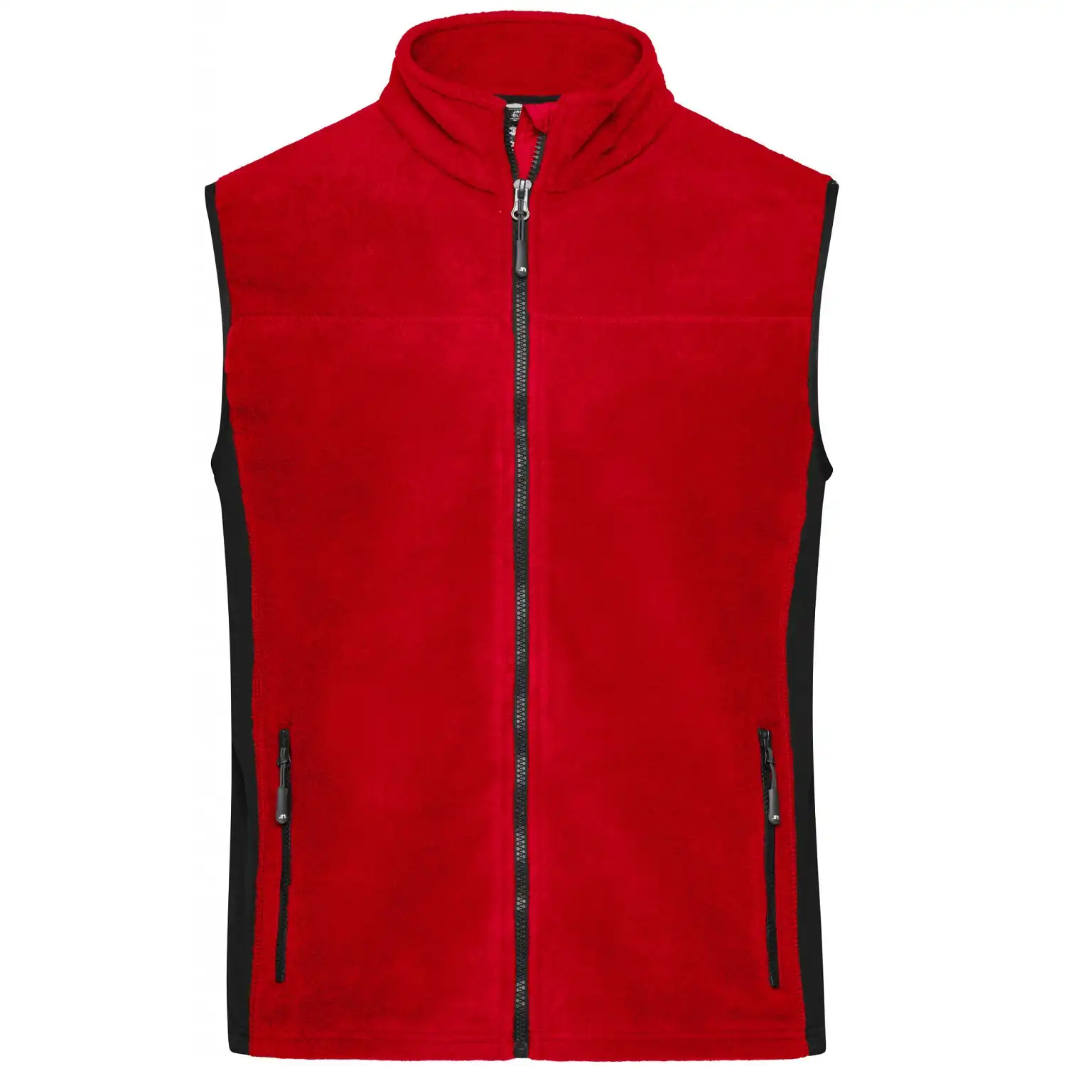 Fleece Weste "JN856" in red/black, 3XL - Bild 1