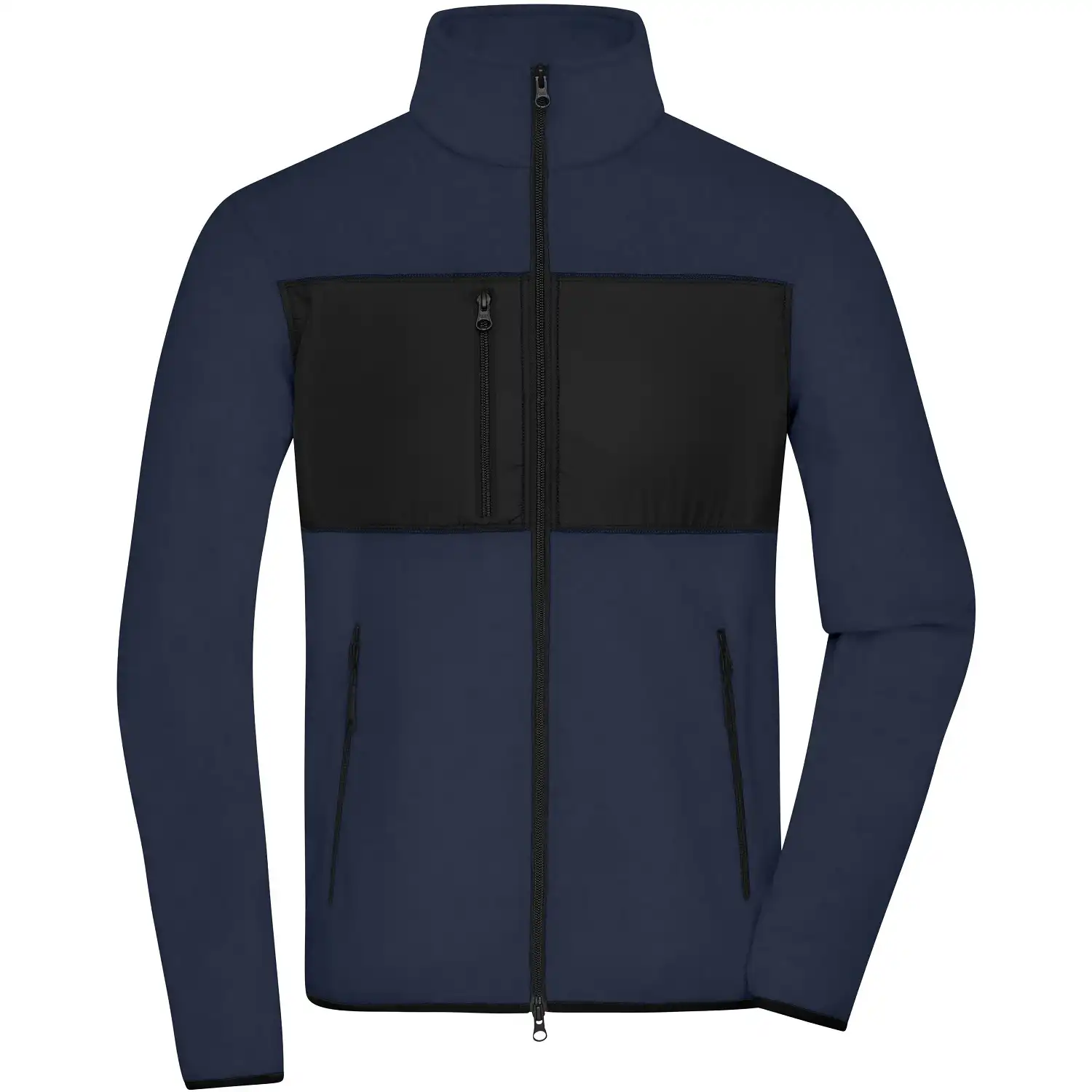 Fleecejacke "JN1312" in navy/black, 3XL - Thumbnail 1
