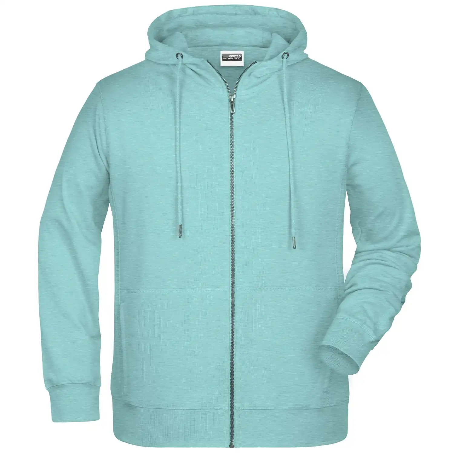 Zip Hoody mit Kapuze "8026" in glacier-melange, S - Bild 1