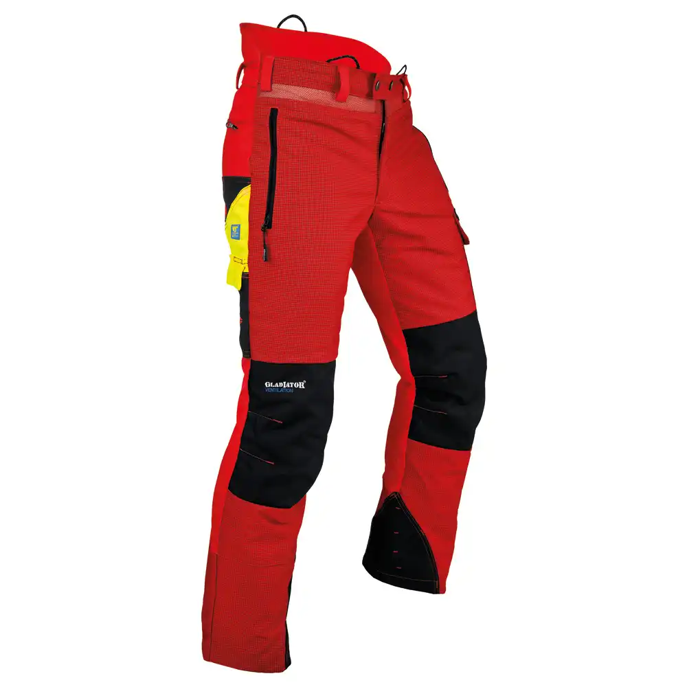 Forst-und Schnittschutzhose "VENTILATION" Klasse 1 rot in L - Thumbnail 1