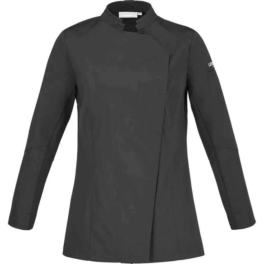 Damen Kochjacke "NUTMEG2" in schwarz, L - Thumbnail 1