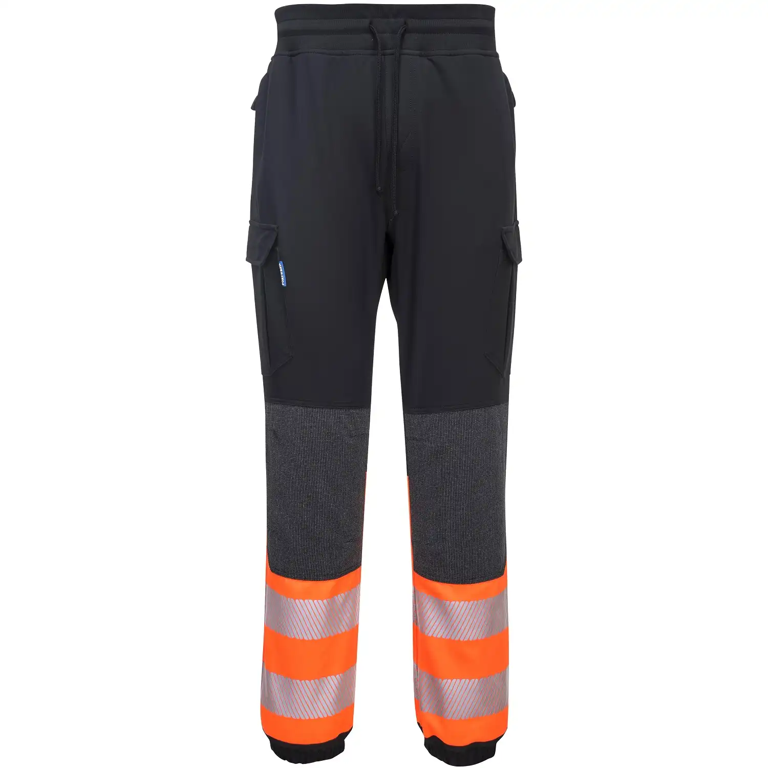 Warnschutz Sweathose "KX341" Flexi in schwarz/orange, L - Thumbnail 1