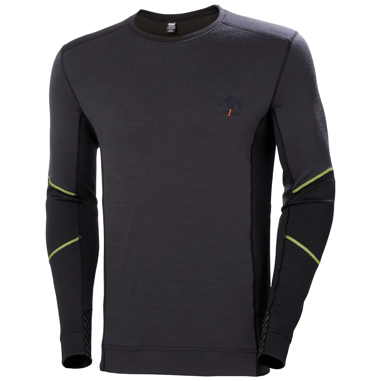 Langarmshirt „LIFA MERINOCREWNECK“ in schwarz/dunkelgrau, M - Thumbnail 1