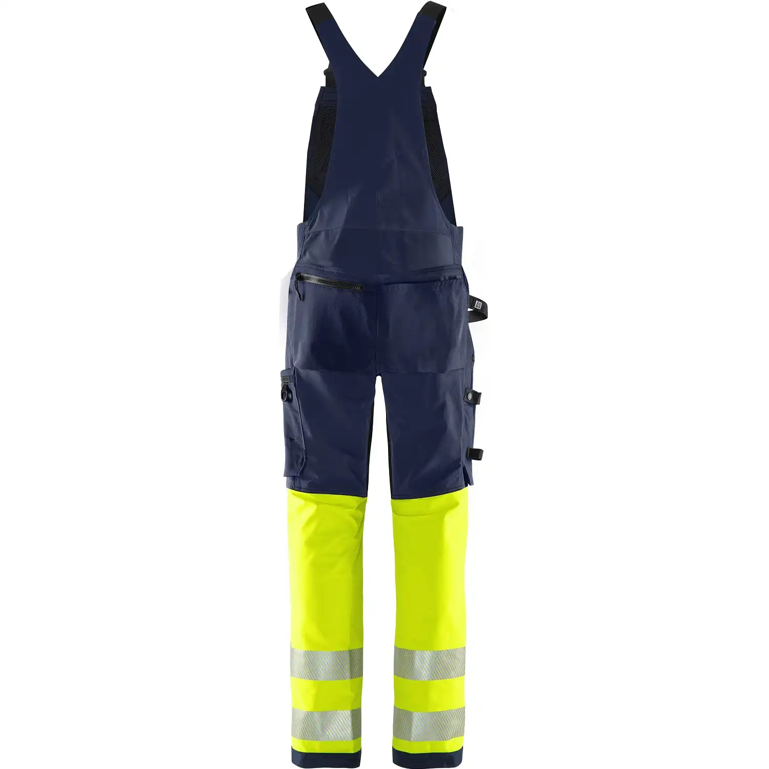 Warnschutz Stretch Latzhose "1032 GSTP" Green Stiby in gelb/marine, C44 - Thumbnail 2