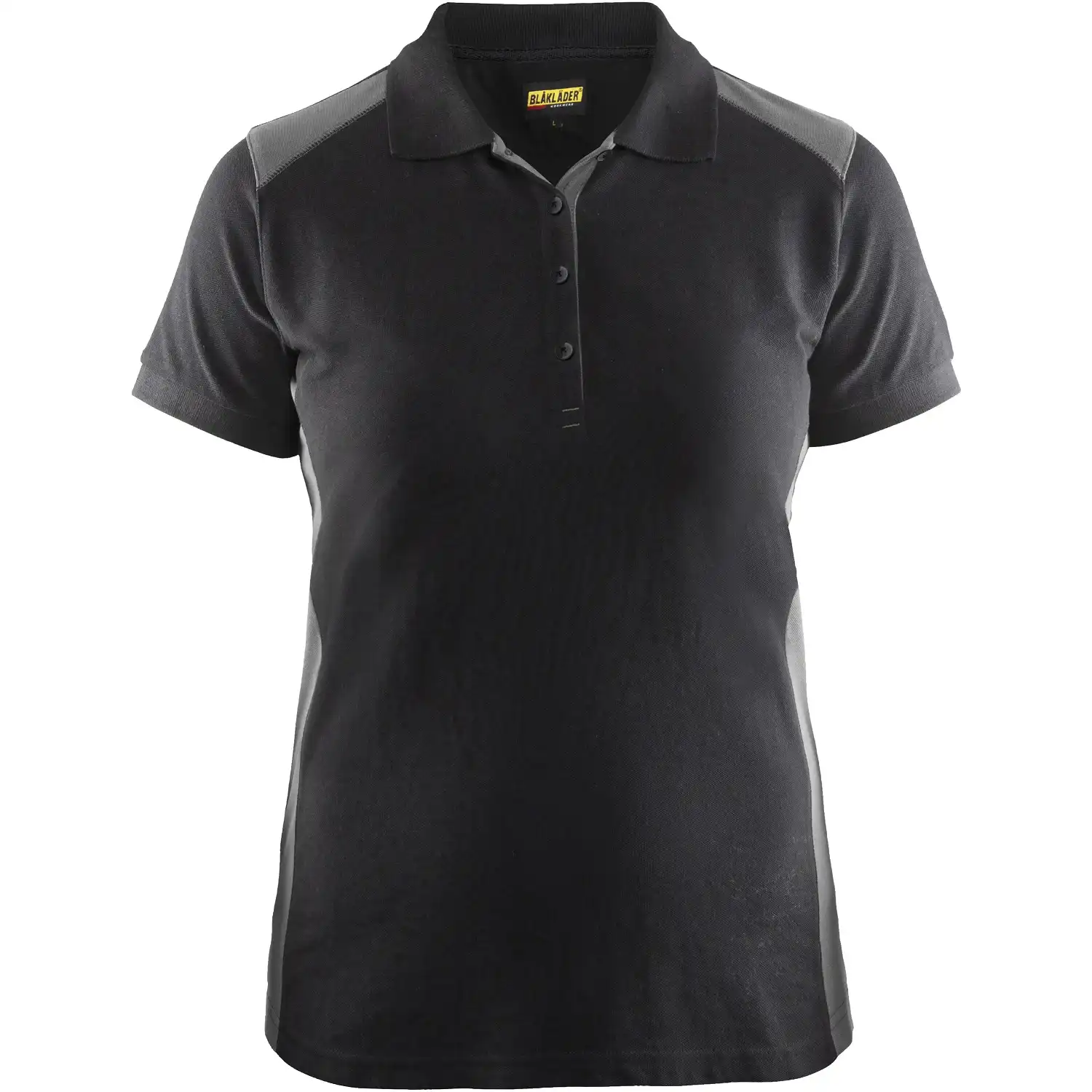 Damen Polo-Shirt "3390" in schwarz/grau, L - Thumbnail 1