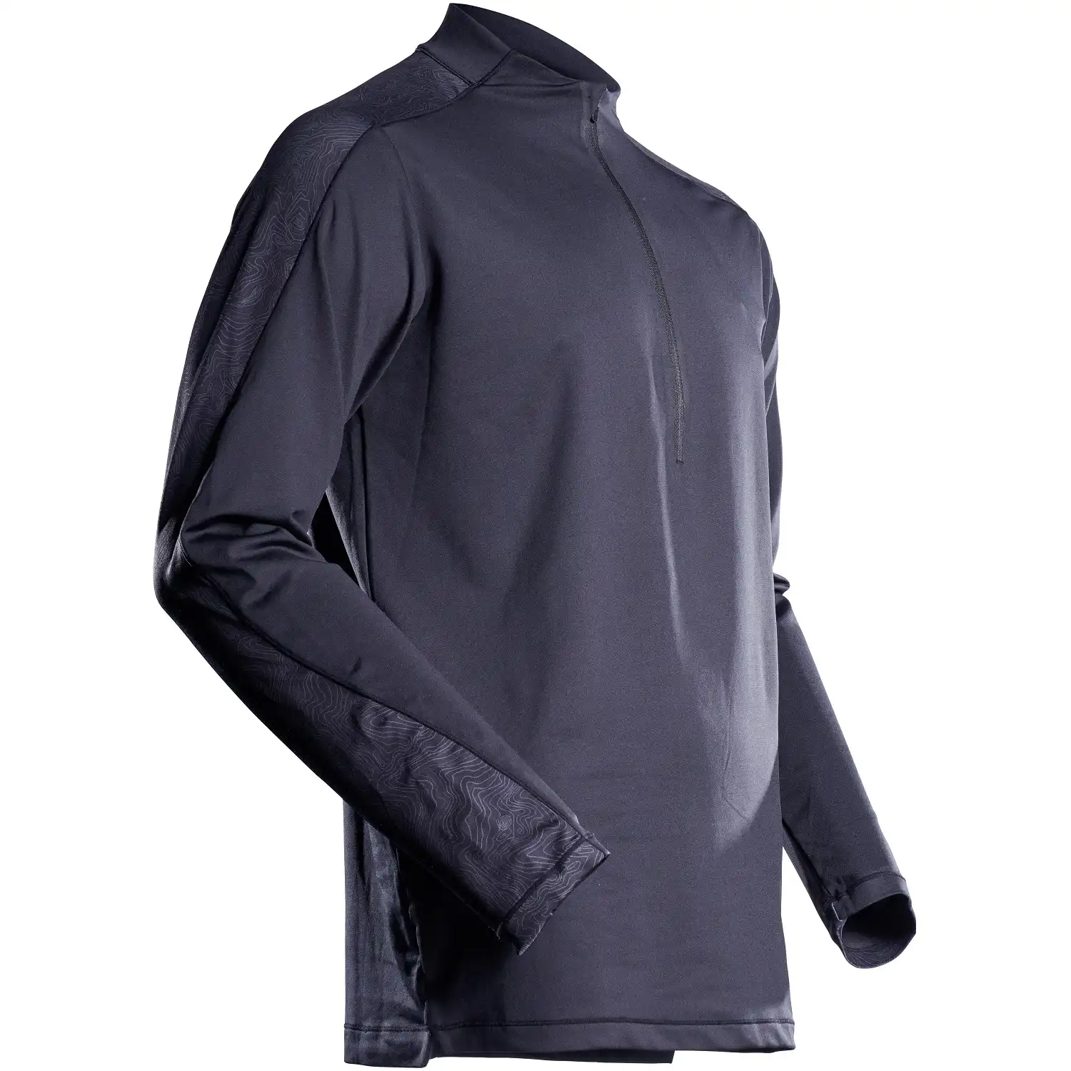 Zip-Langarmshirt "22681-618" Customized in schwarzblau, XXL - Bild 1