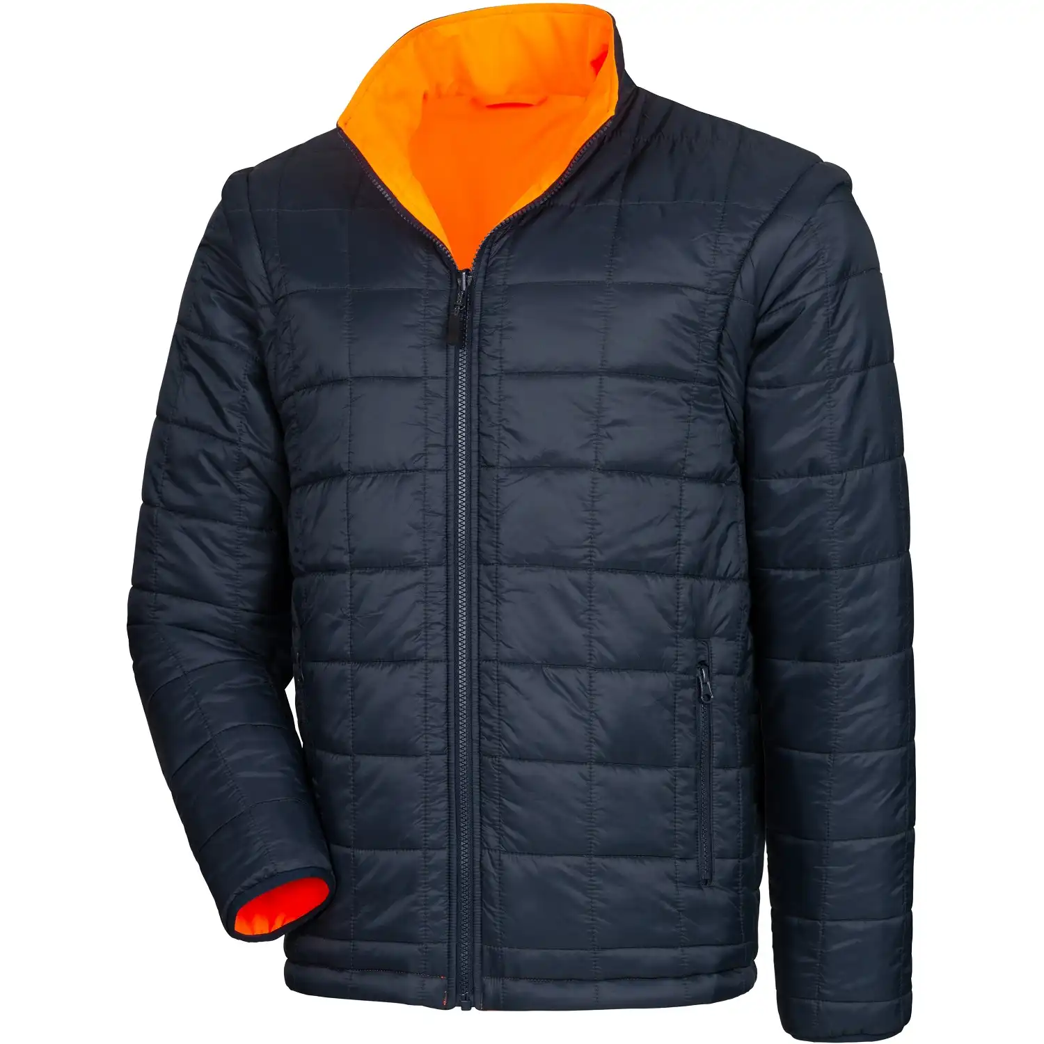 Warnschutz Winterjacke 6-in-1 "MOTION TEX VIZ PLUS" in orange/marine, L - Thumbnail 6