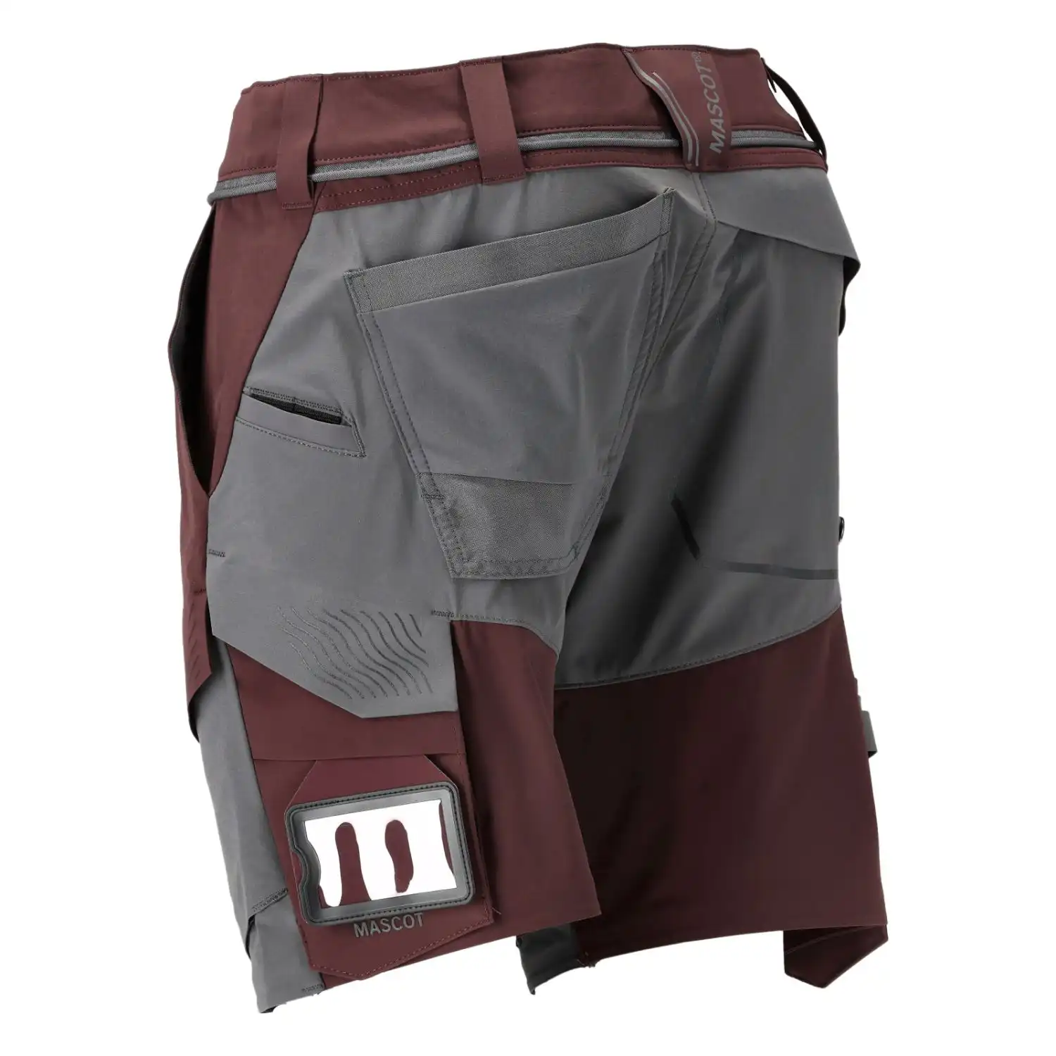 Stretch-Shorts "22149-605" Customized in bordeaux/anthrazit, 29C48 - Thumbnail 3