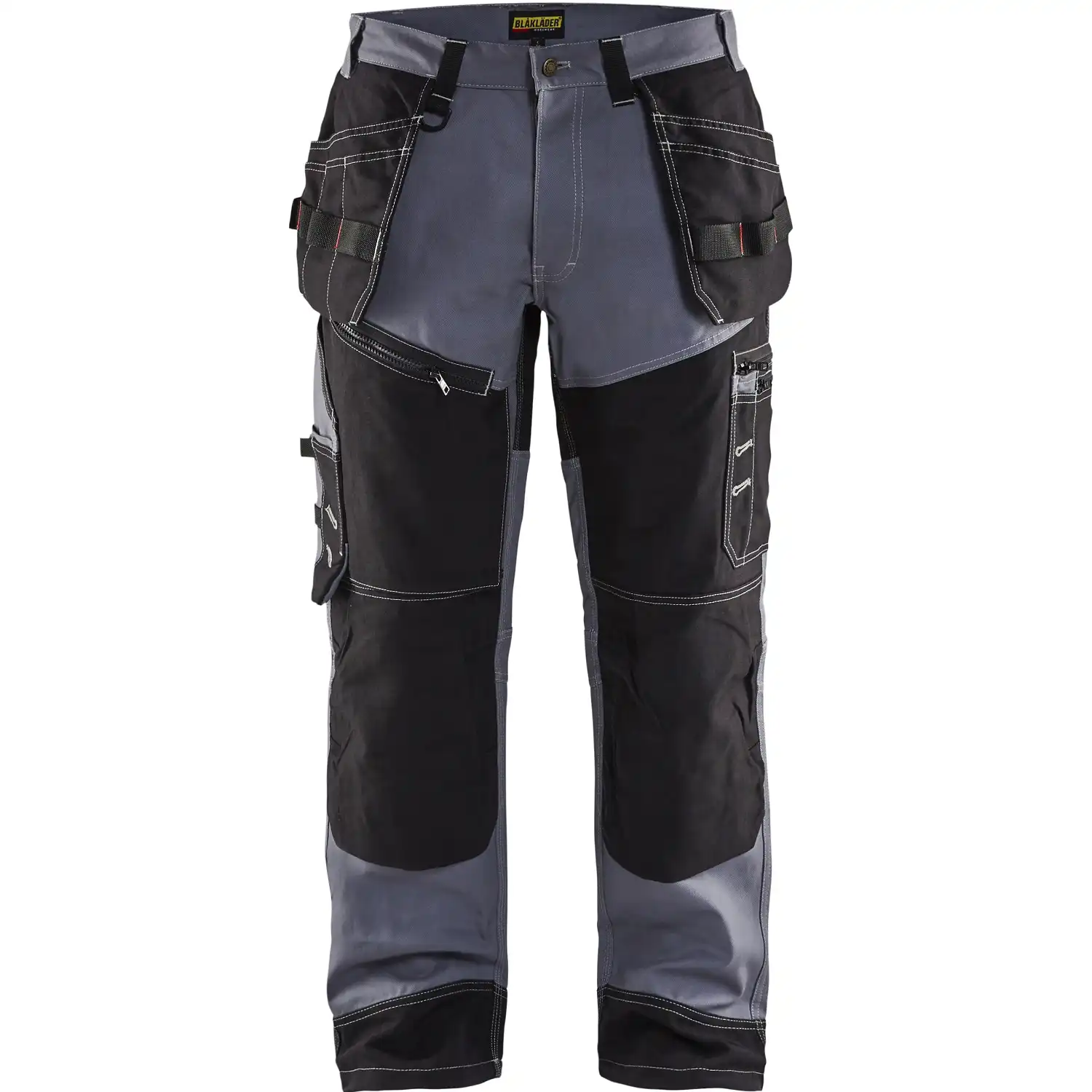 Handwerkerhose "X1500" 100% Baumwolle in grau/schwarz, D25 - Thumbnail 1