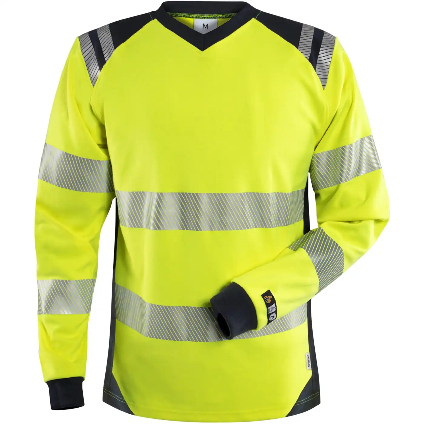 Damen Multinorm Langarmshirt "7357 TFL" Flamestat gelb/marine in XL - Thumbnail 1