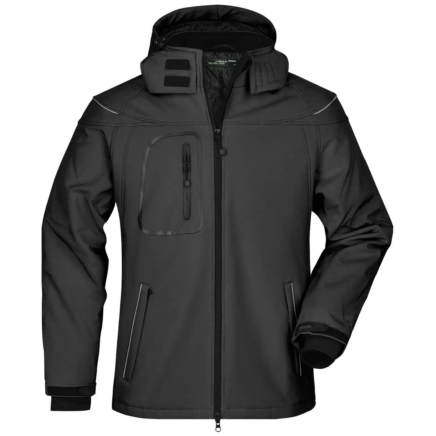 Winter Softshelljacke "JN1000" in black, L - Bild 1