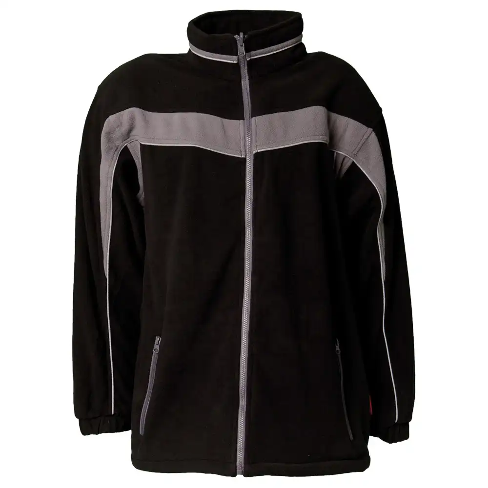 Fleecejacke "PLALINE" in schwarz/zink, L - Bild 1