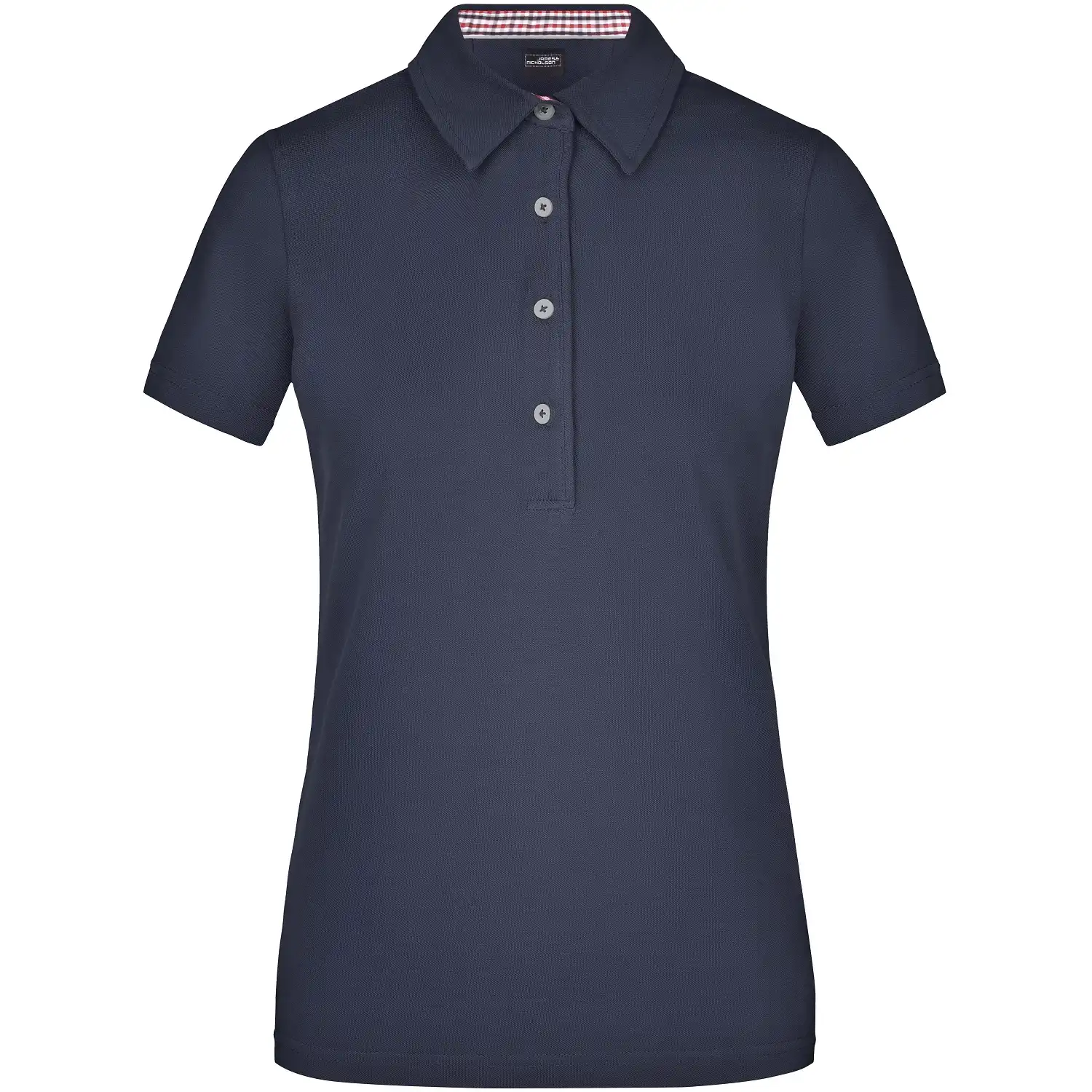 Damen Plain Polo-Shirt "JN969" in navy/red-navy-white, L - Bild 1