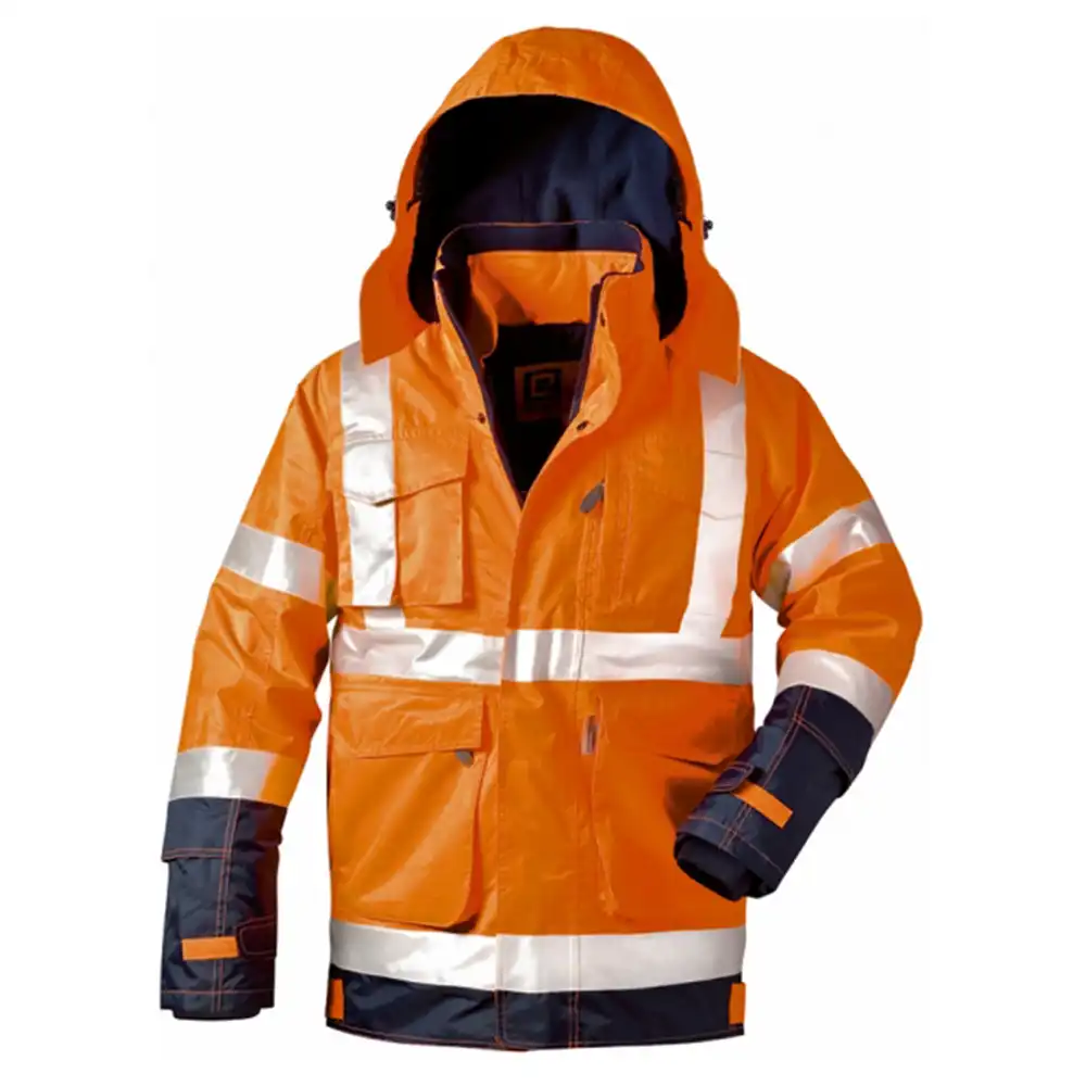 Warnschutz Jacke 2-in-1 "PHILIPP"orange/marine in L - Thumbnail 1