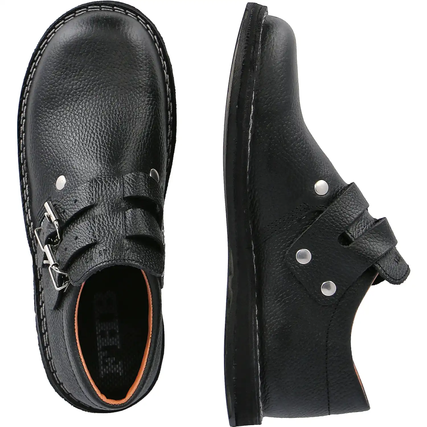 Dachdeckerhalbschuh Autorreifen Doppelschnalle "WILLI" in 38 - Thumbnail 2