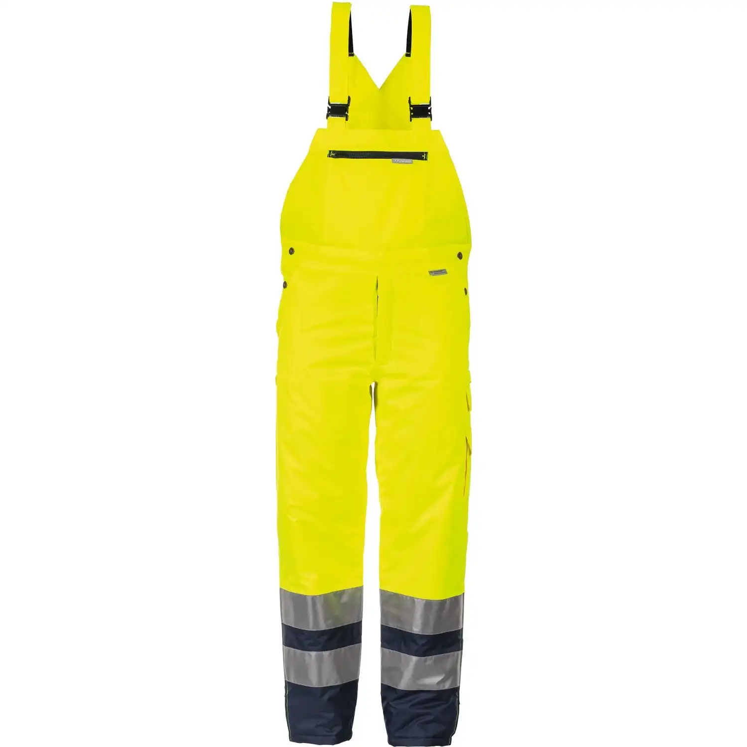 Warnschutz Winter-Latzhose "KONTRAST" in gelb/marine, 4XL - Bild 1