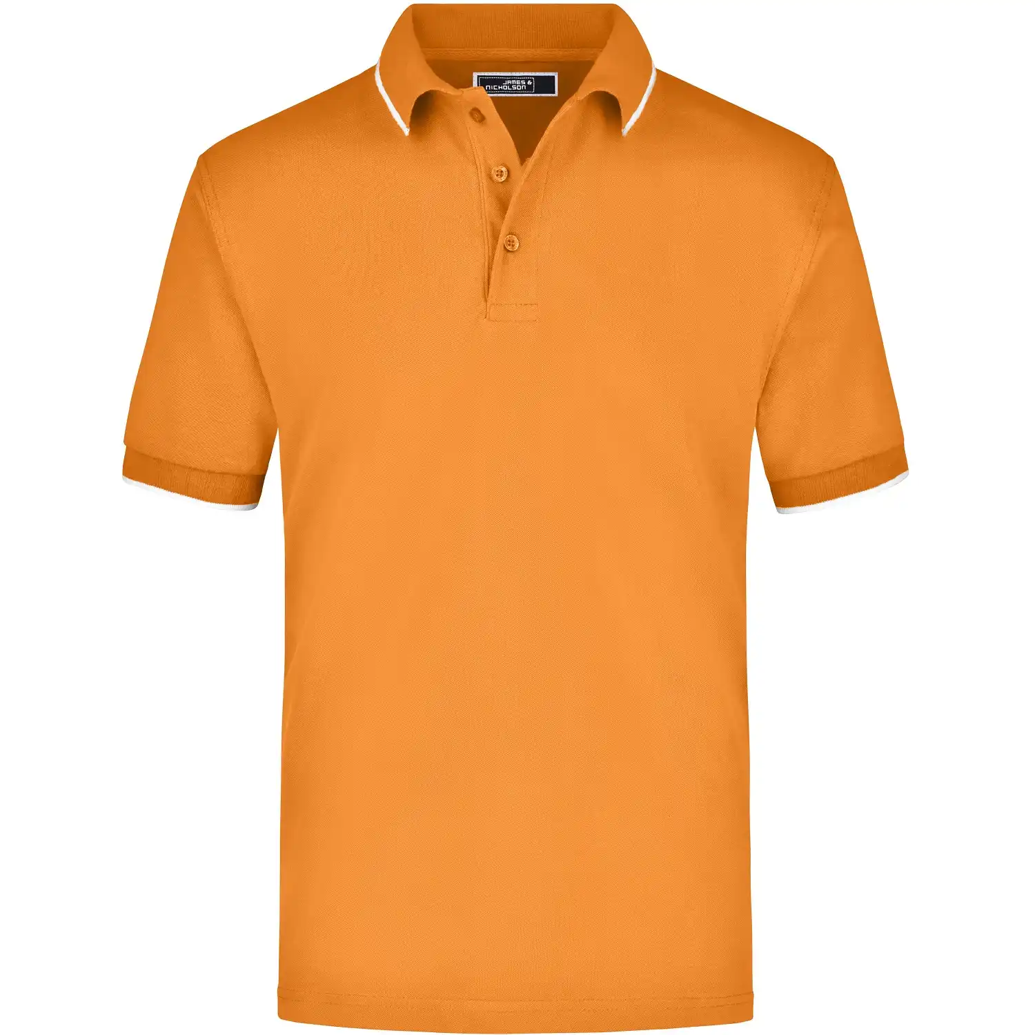 Poloshirt Tipping "JN034" in orange/white, 3XL - Bild 1