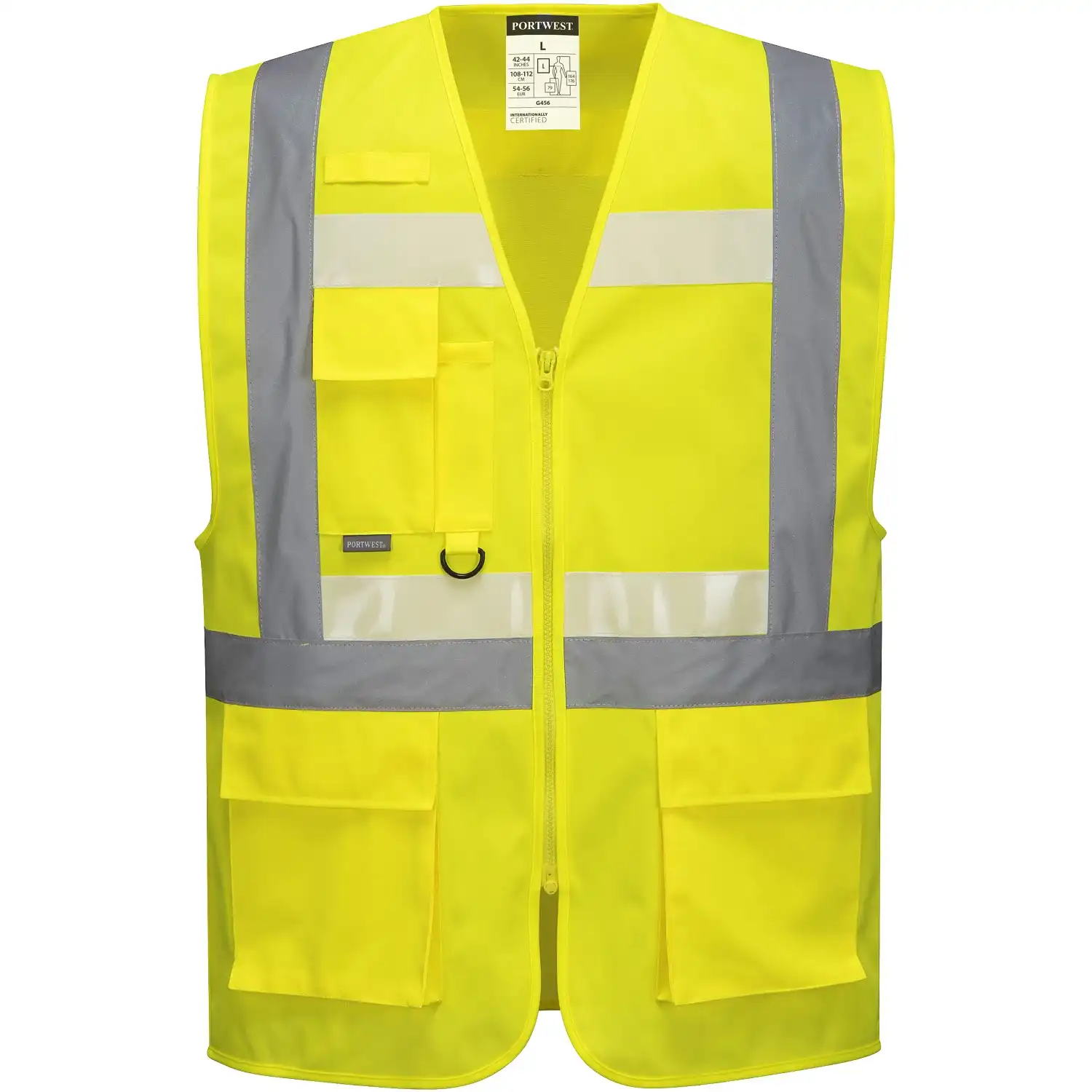 Warnweste Executive "G456" Glowtex Kl. 2 in gelb, 4XL - Thumbnail 1