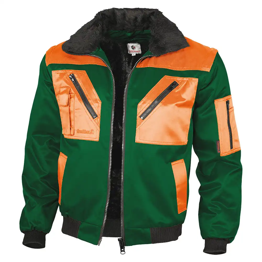 Pilotenjacke 4in1 mehrfarbig in grün/orange, S - Bild 1