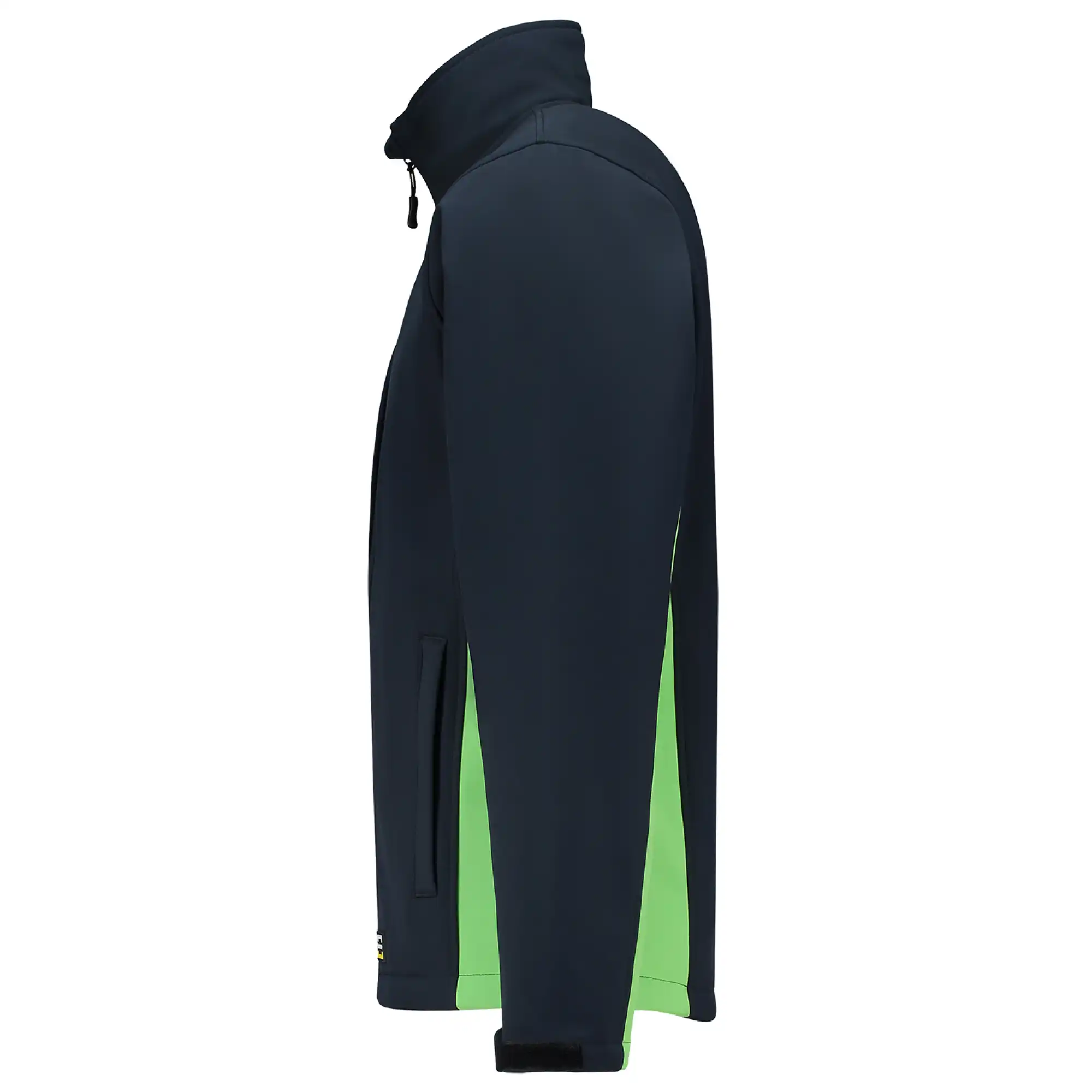 Softshelljacke Bicolor "402002" Workwear in 5XL, navy/lime - Thumbnail 3