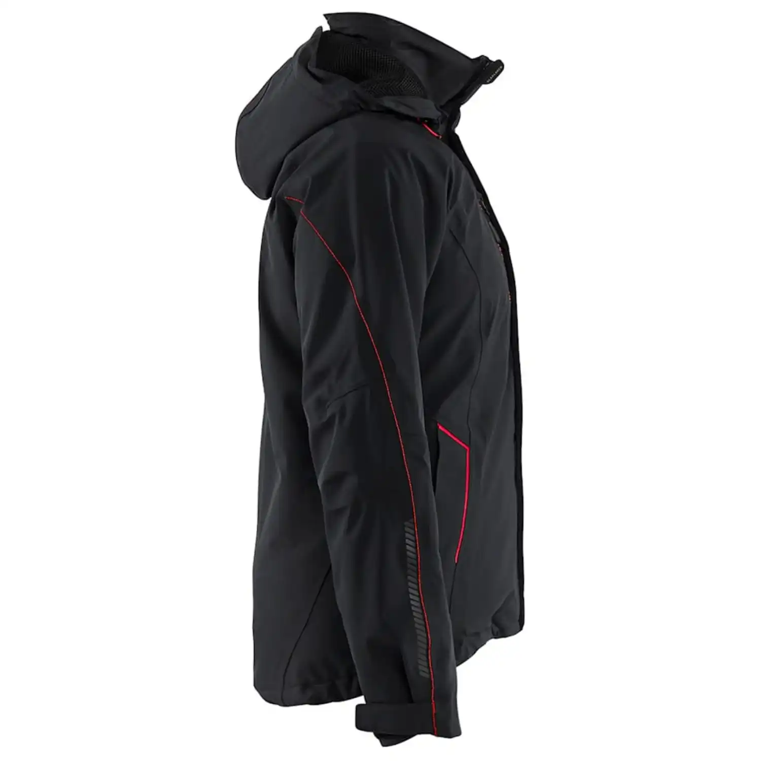 Damen Stretch Winterjacke "4408" in schwarz/rot, 3XL - Thumbnail 5