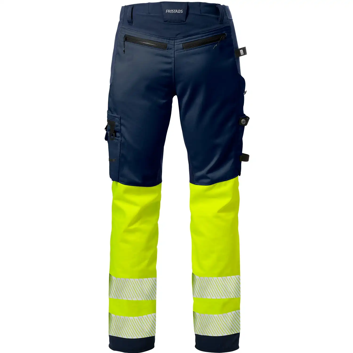 Warnschutz Stretch Handwerkerhose "2706 PLU" Stiby Kl. 1 in gelb/marine, C44 - Thumbnail 2