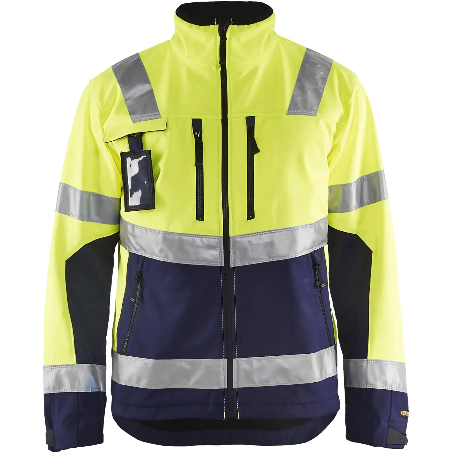 Warnschutz Softshelljacke "4900" in gelb/marine, 3XL - Thumbnail 1