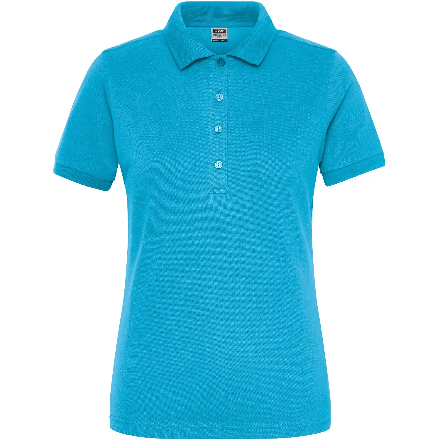 Damen Bio Stretch Polo-Shirt "JN1805" UV-Schutz in turquoise, M - Bild 1