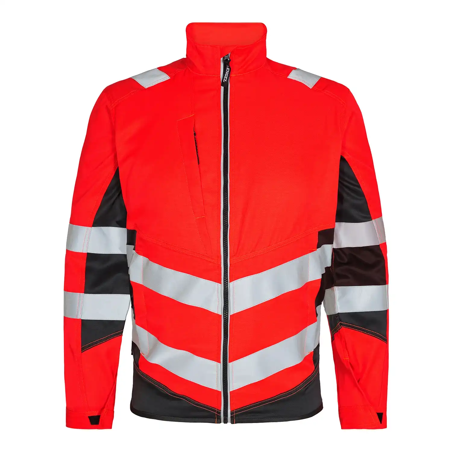 Warnschutz Bundjacke "1545-319" Safety leicht in rot/schwarz, XXL - Thumbnail 1