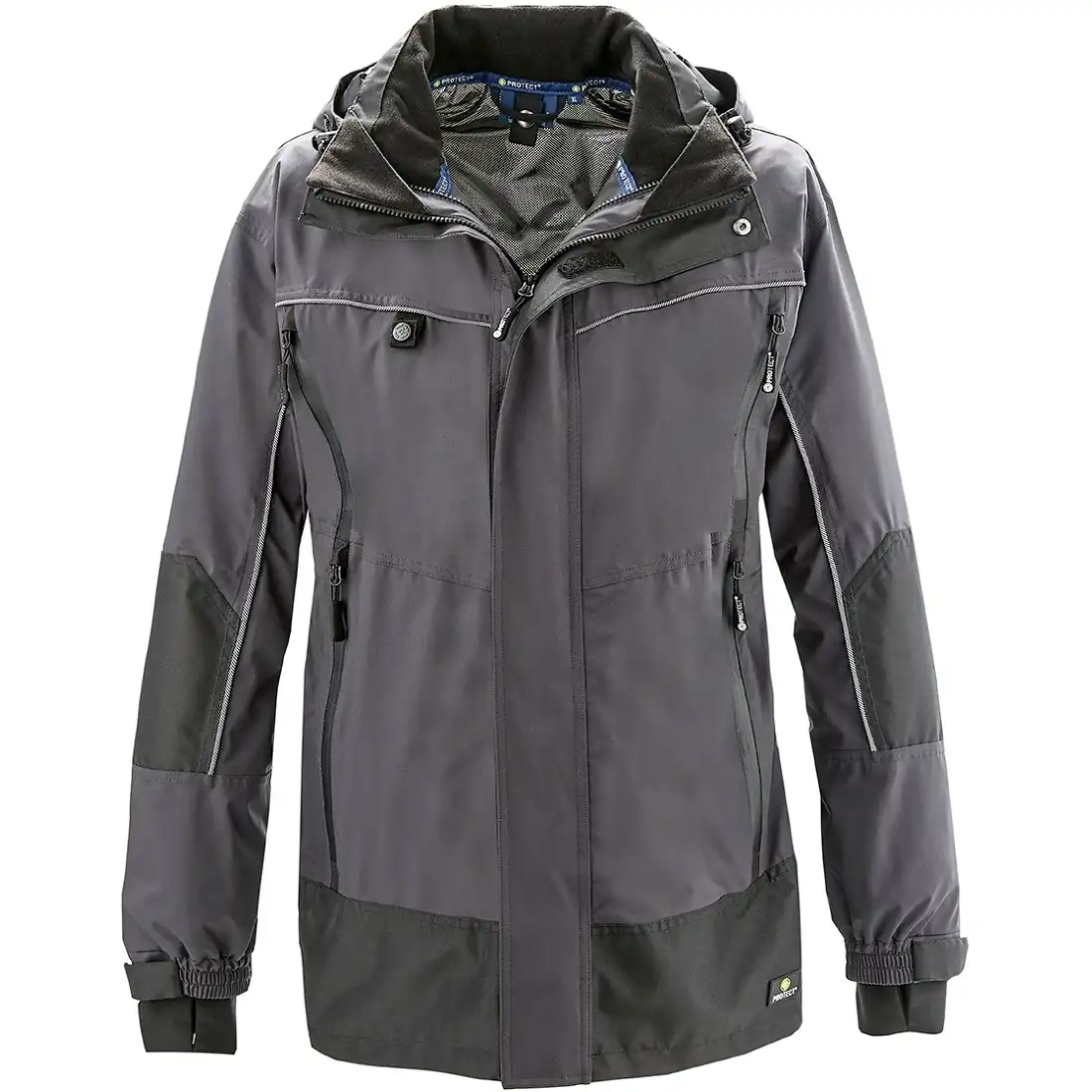 Wetterschutzjacke "PHILLY" in grau/schwarz, XXL - Thumbnail 1