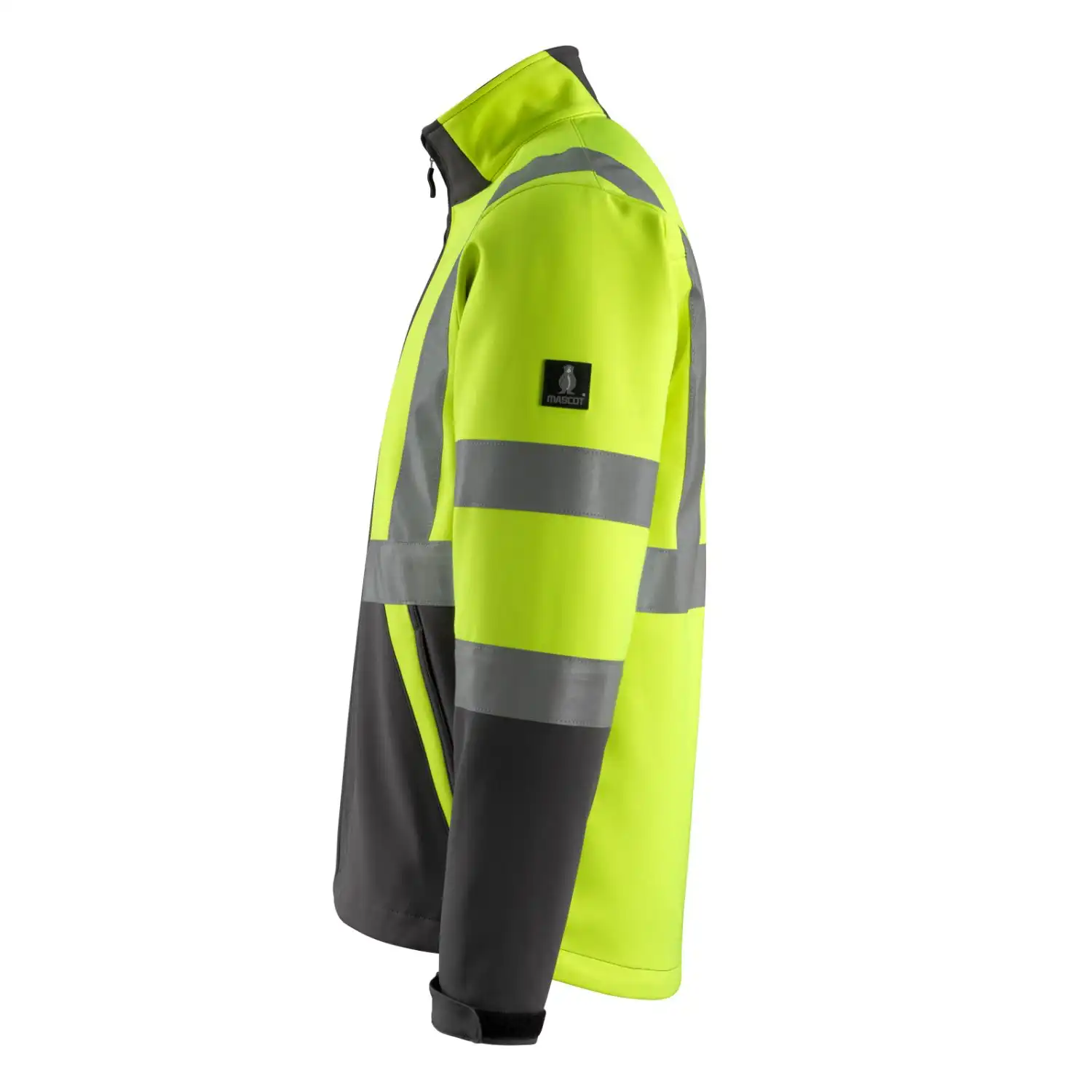 Warn-Softshelljacke "KIAMA" Safe Light in warngelb/anthrazit, XXL - Thumbnail 3