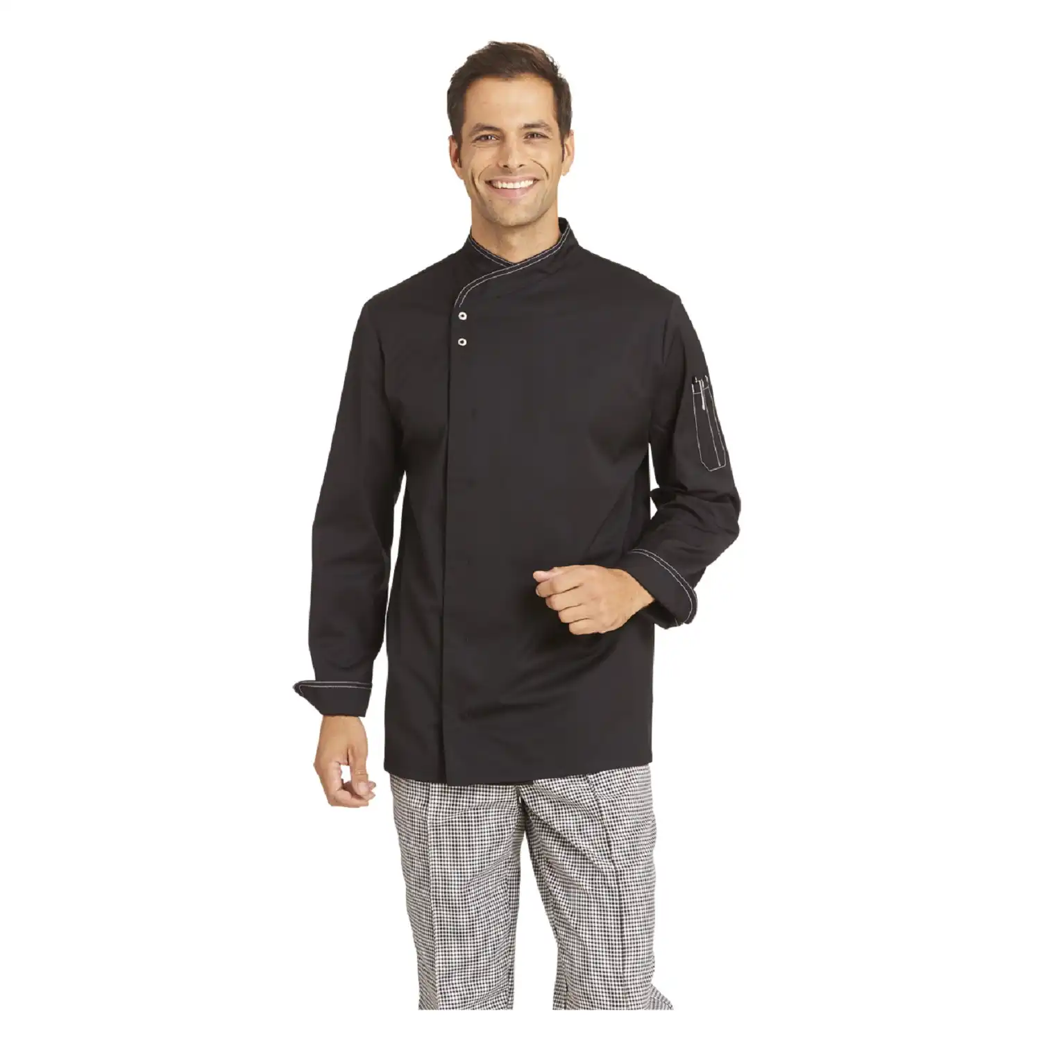 Kochjacke "12/2444" in schwarz, 48 - Bild 1