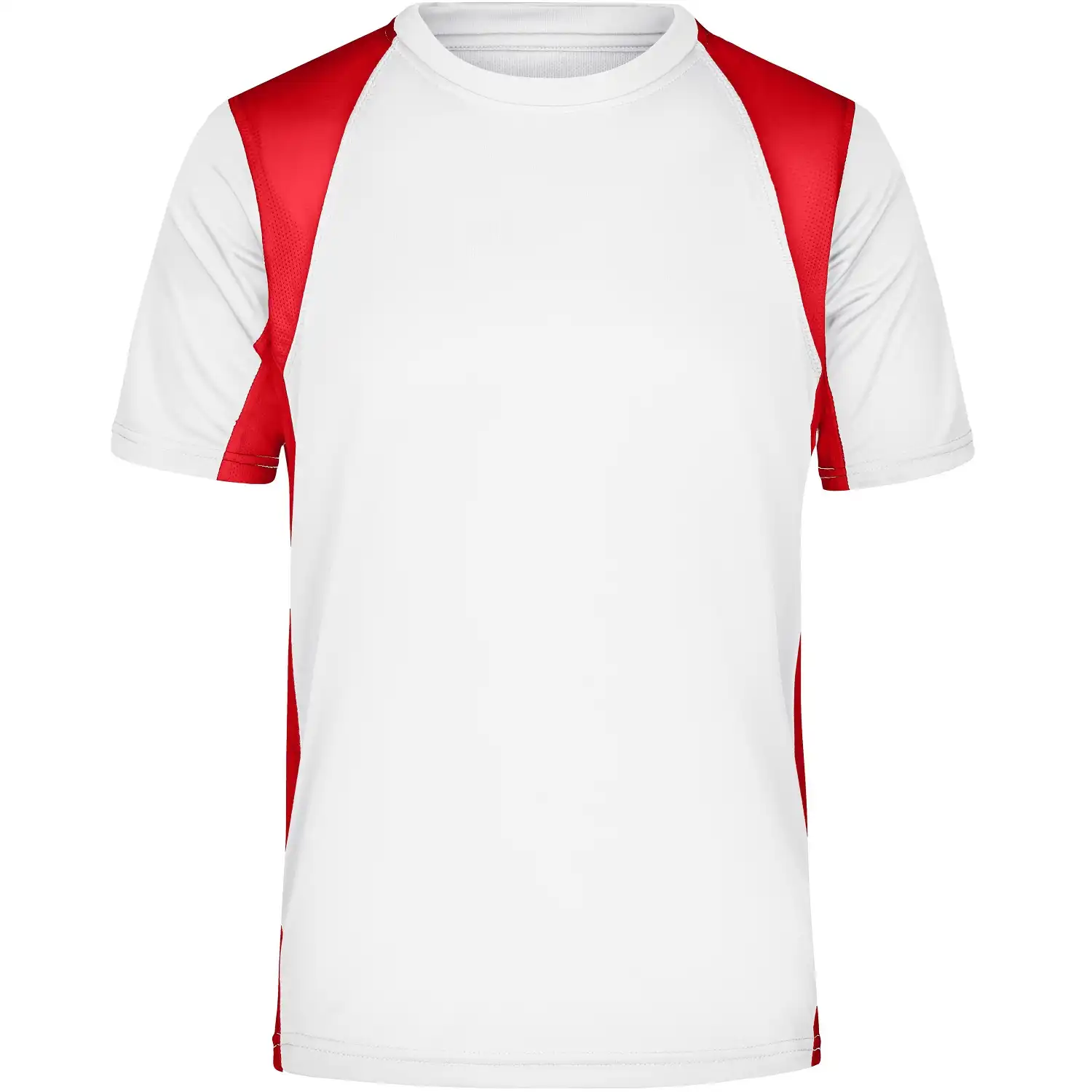 Funktions-Laufshirt "JN306" in white/red, 3XL - Bild 1
