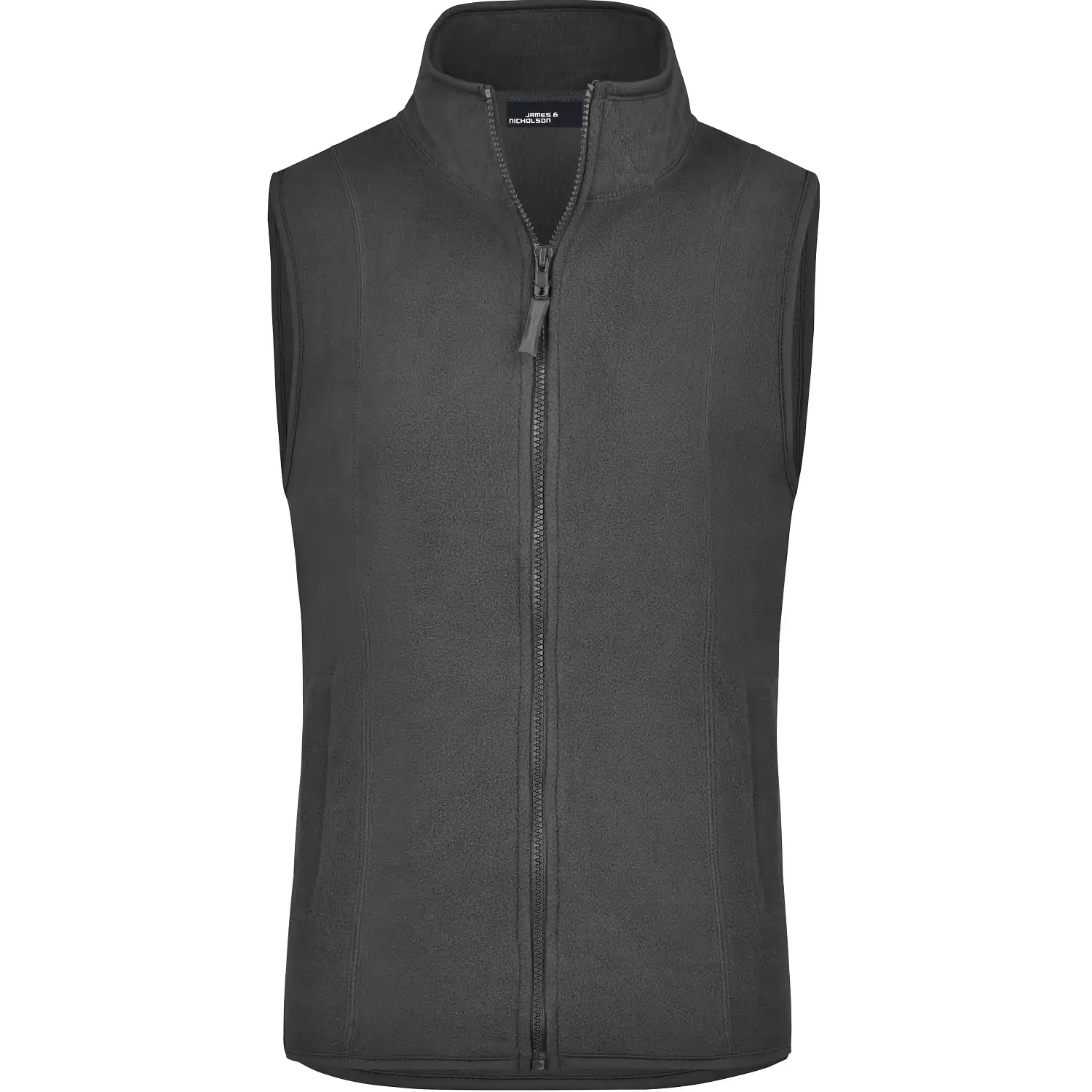 Damen Microfleece-Weste "JN048" in dunkelgrau, M - Bild 1
