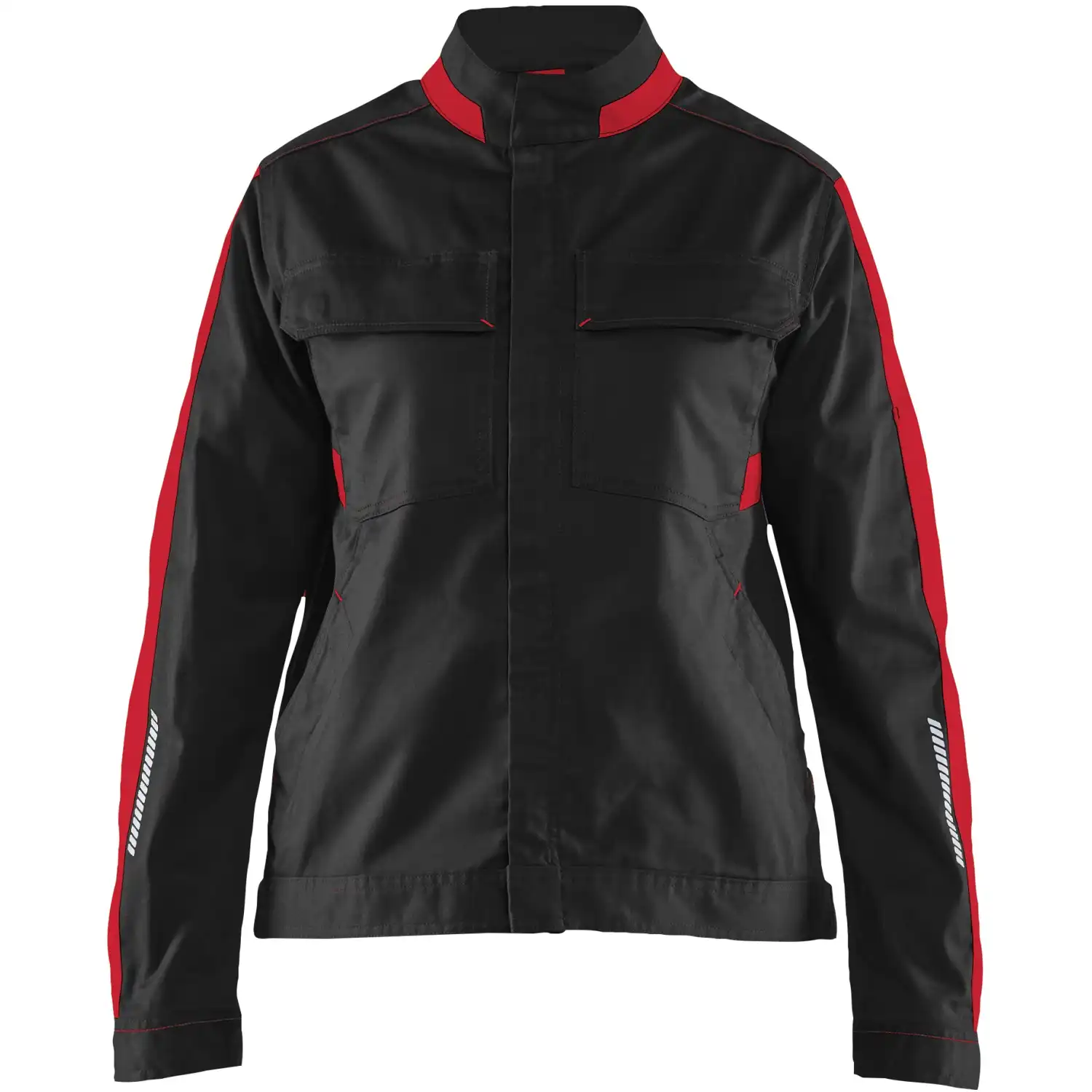 Damen Stretch Bundjacke "4443" Industrie in schwarz/rot, 3XL - Thumbnail 1