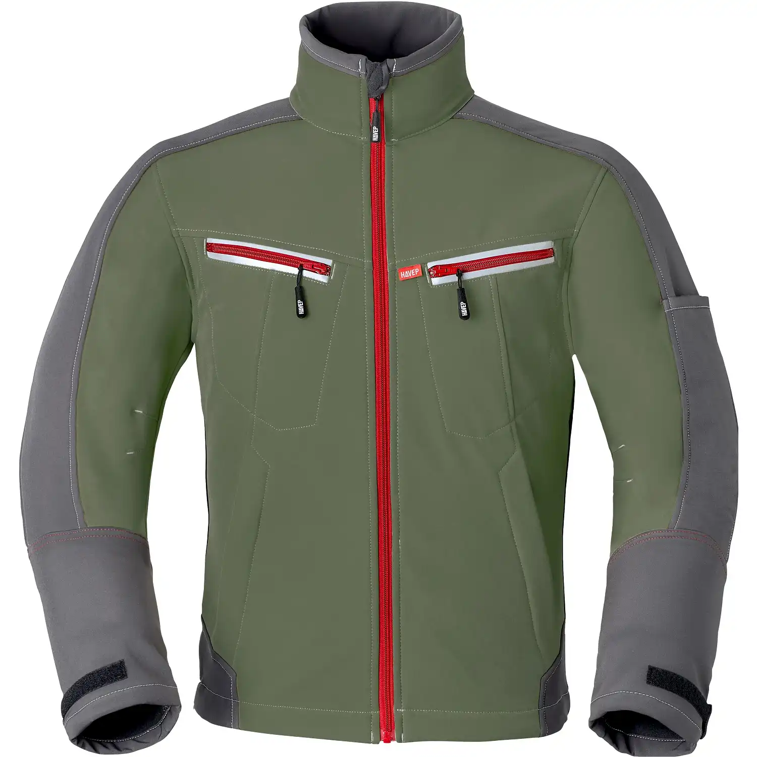 Softshelljacke "40145" Attitude in grün/dunkelgrau, XL - Bild 1