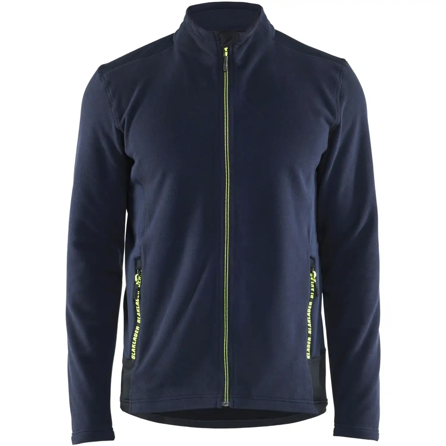 Microfleecejacke "4765" Unite in dunkelmarine/gelb, L - Thumbnail 1