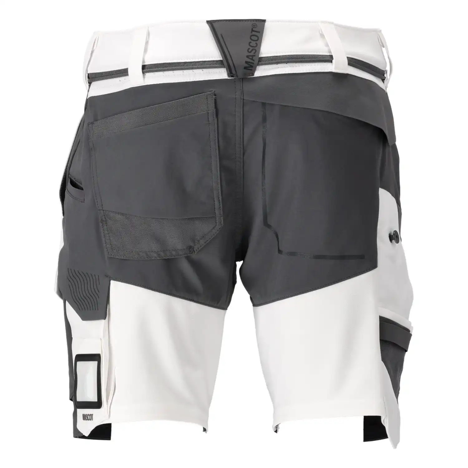 Stretch-Shorts "22149-605" Customized in weiß/anthrazit, 24C44 - Thumbnail 2