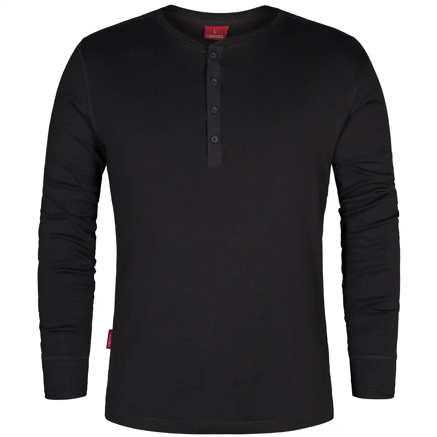 Langarmshirt Henley-Grandad "9257-565" Extend in anthrazit, L - Bild 1