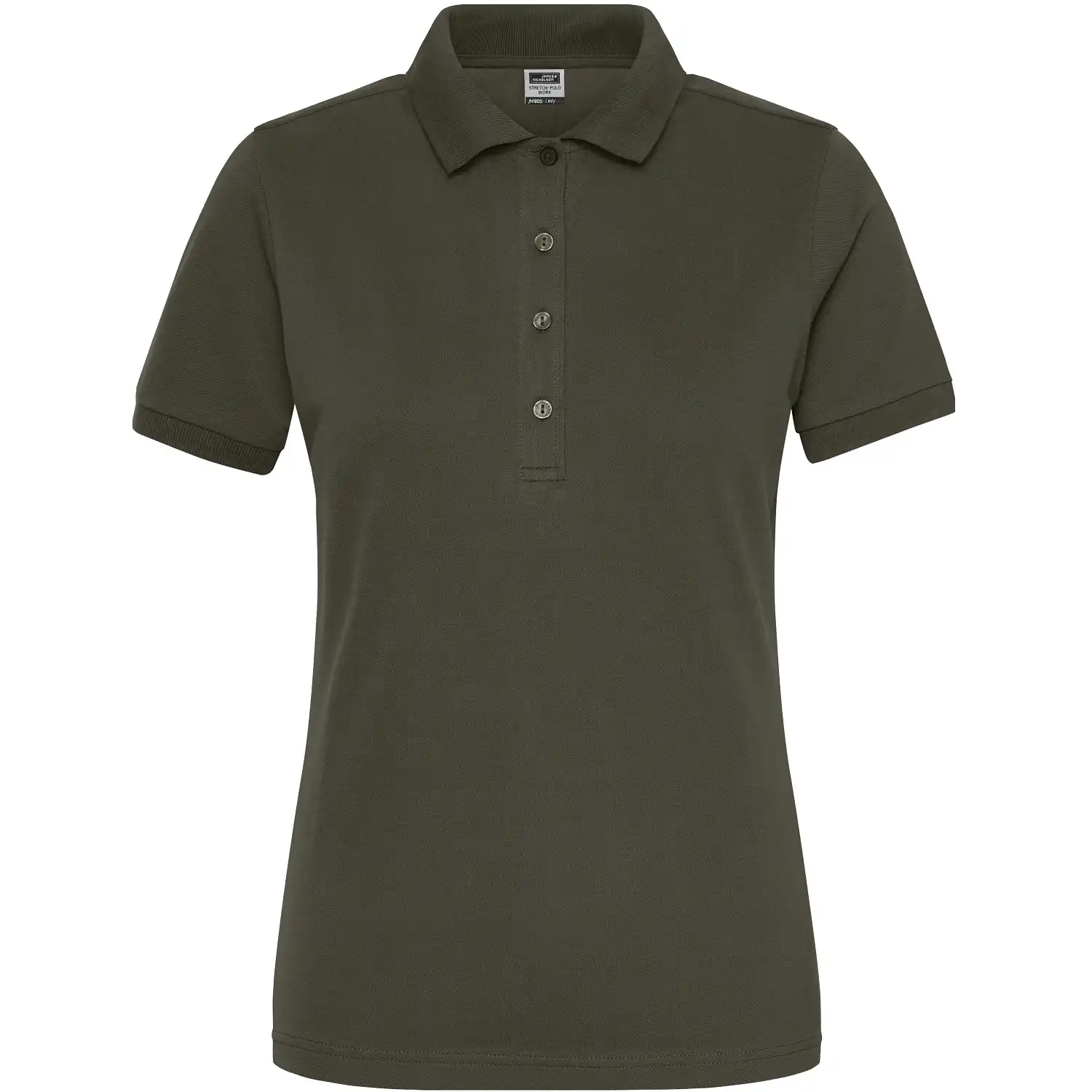 Damen Bio Stretch Polo-Shirt "JN1805" UV-Schutz in olive, 3XL - Bild 1