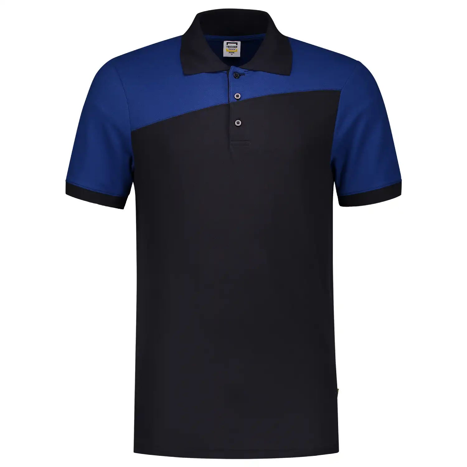 Polo-Shirt Bicolor "202006" Workwear in navy/royal blue, M - Thumbnail 1