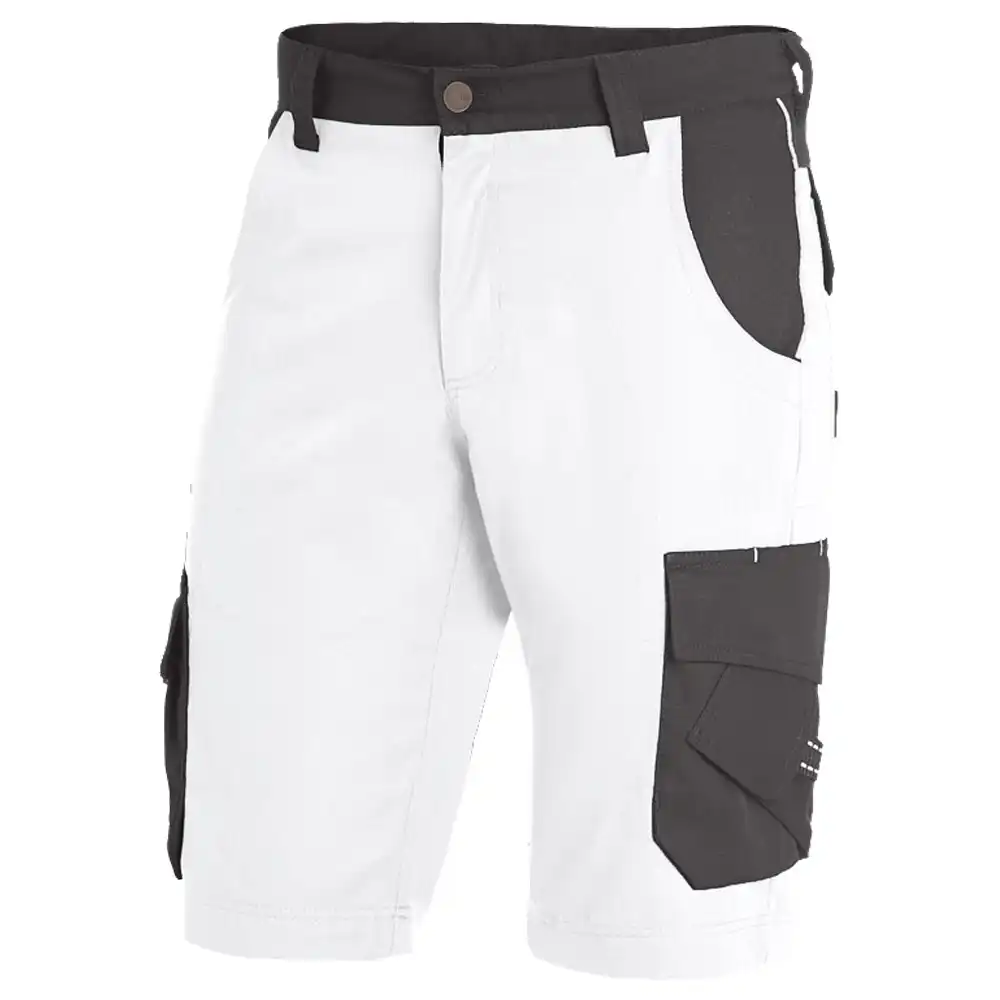 Premium Arbeitsshorts THEO "Twill 300" in weiß/anthrazit, 54 - Thumbnail 1