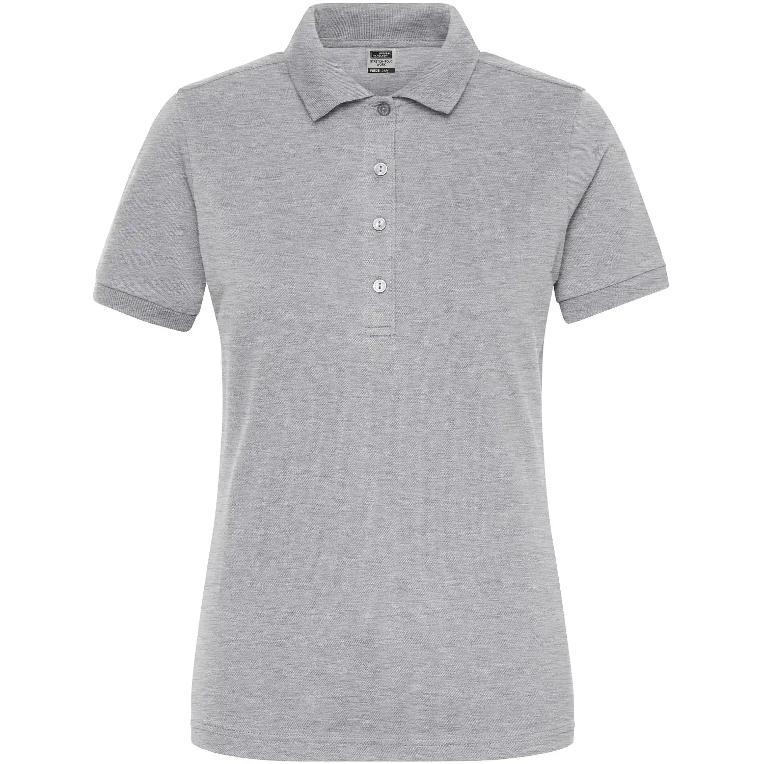 Damen Bio Stretch Polo-Shirt "JN1805" UV-Schutz in grey-heather, 3XL - Bild 1