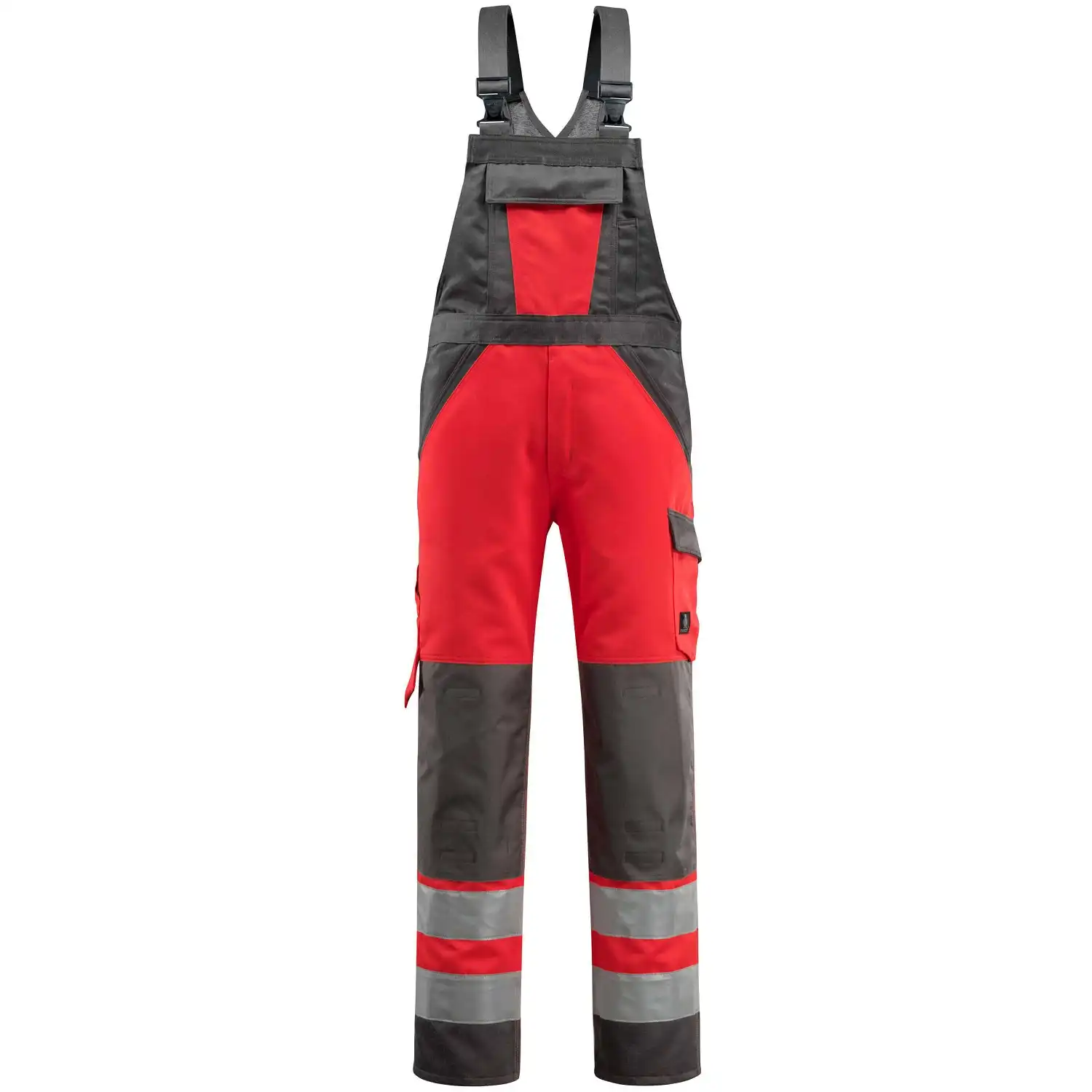 Warnschutz Latzhose "GOSFORD" Safe Light in rot/dunkelanthrazit, 82C64 (EU 64) - Bild 1