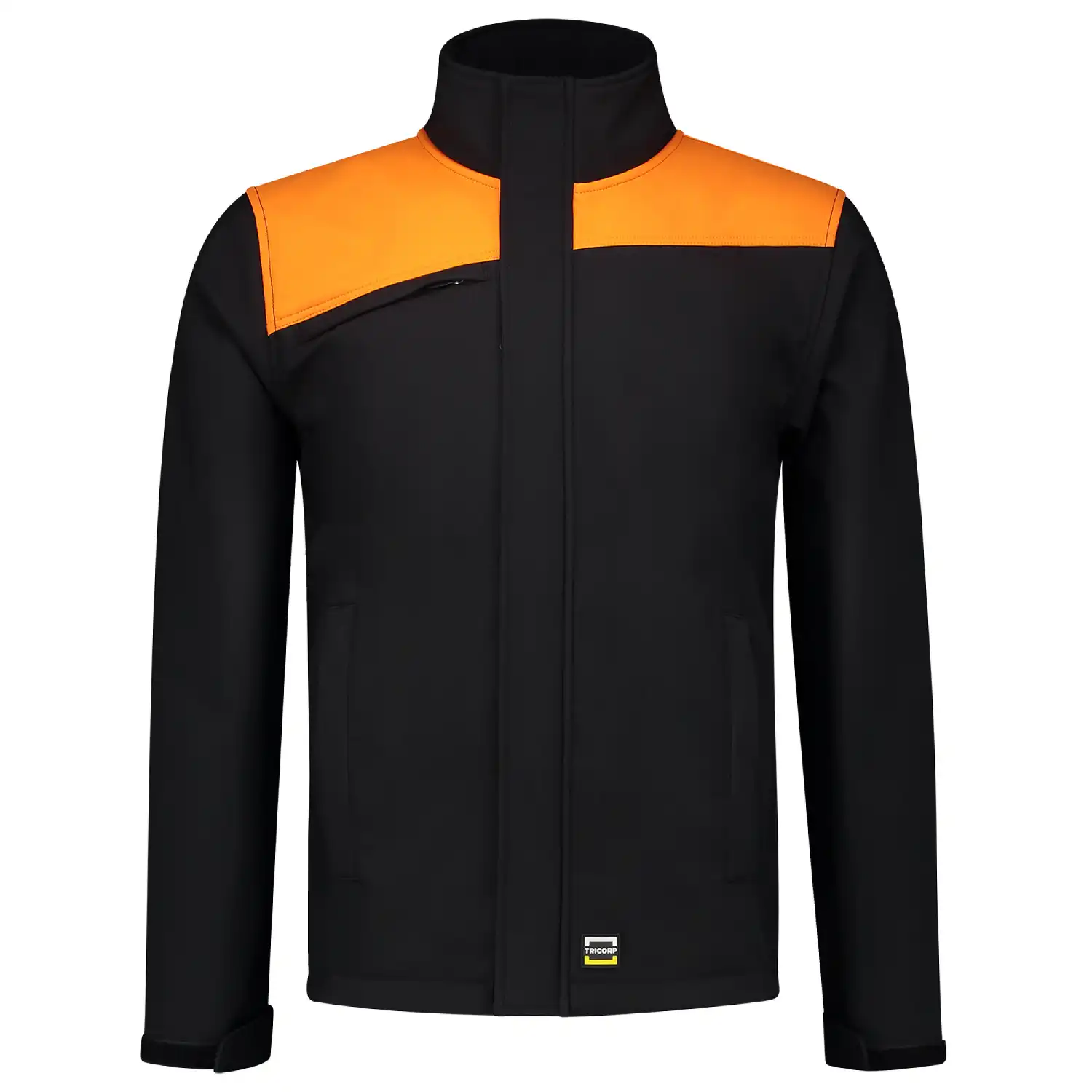 Softshelljacke Bicolor "402021" Workwear in black/orange, XS - Thumbnail 1