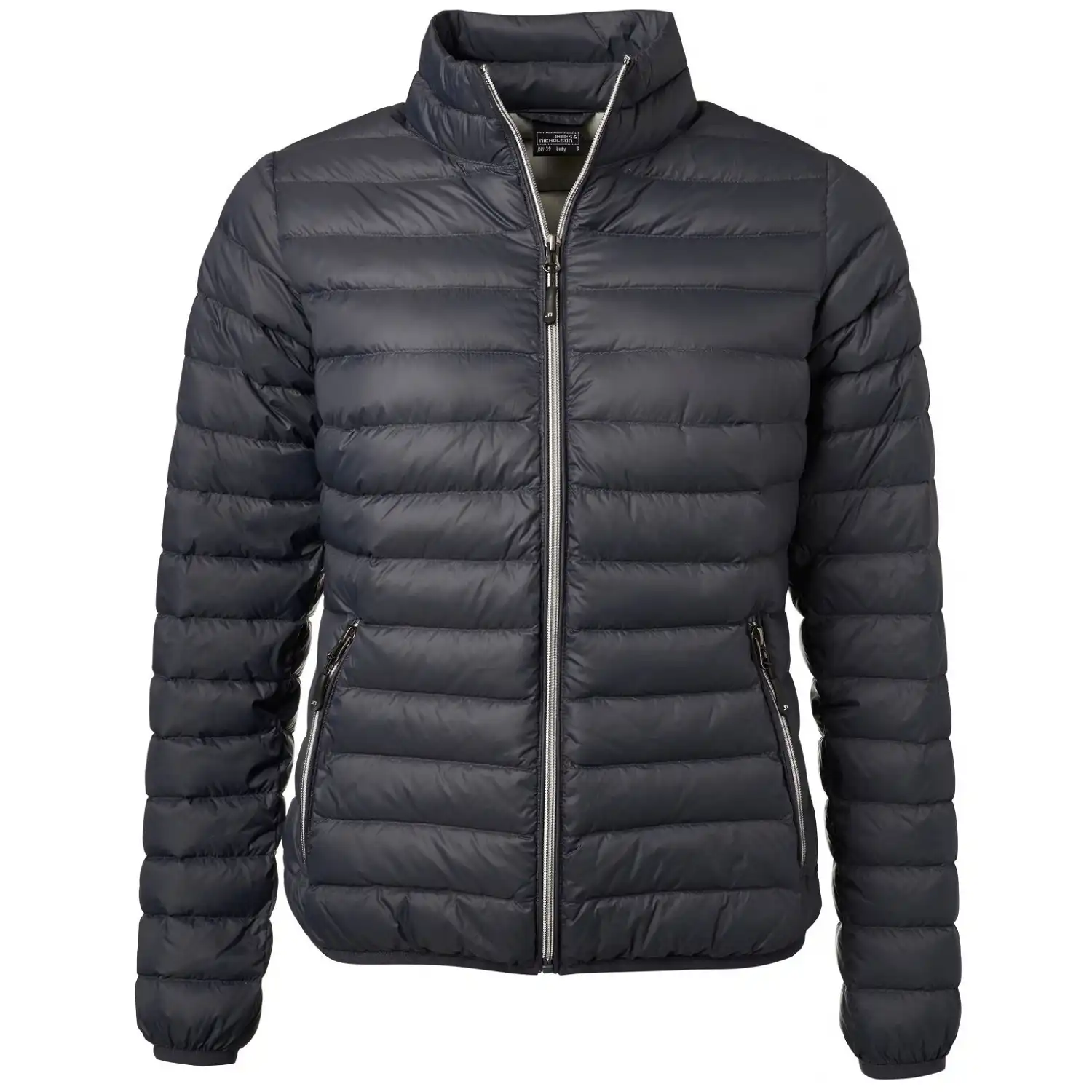 Damen Daunenjacke "JN1139" in graphite/silver, XL - Bild 1