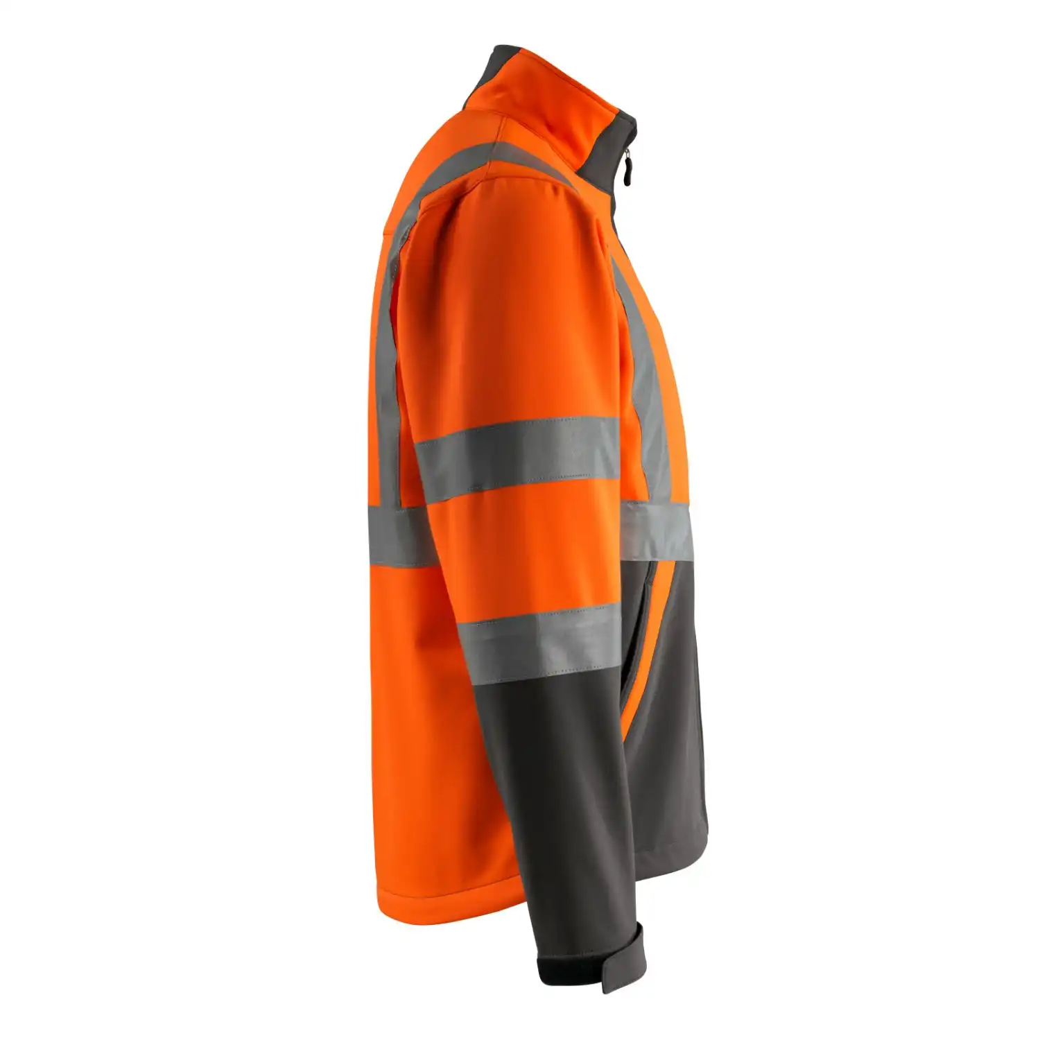 Warn-Softshelljacke "KIAMA" Safe Light in warnorange/anthrazit, XXL - Thumbnail 4