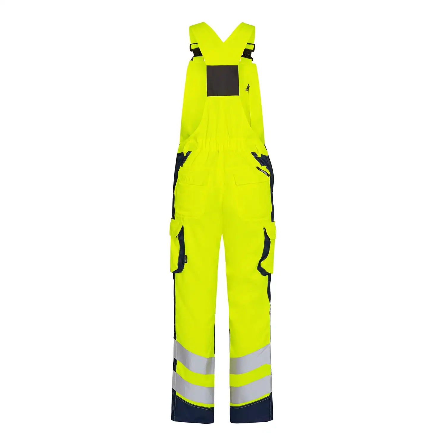 Warnschutz Latzhose "3545-319" Safety leicht Kl. 2 in gelb/marine, 48 - Thumbnail 2