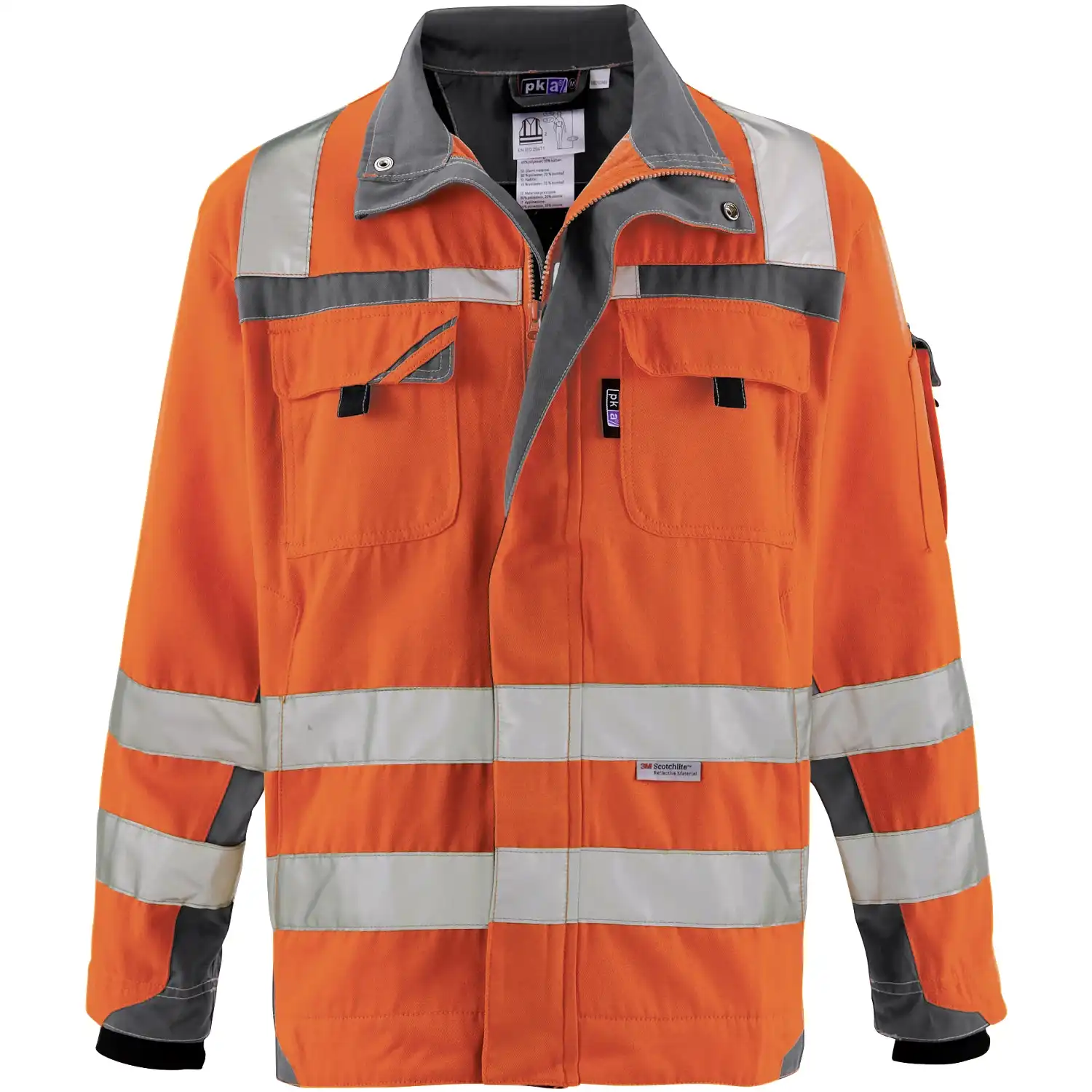 Warnschutz Blousonjacke "WABJ" in orange/grau, XL - Thumbnail 1