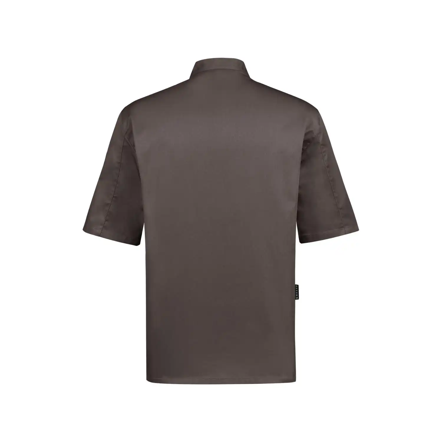 Herren kurzarm Kochjacke "5562" in braun, L - Thumbnail 2